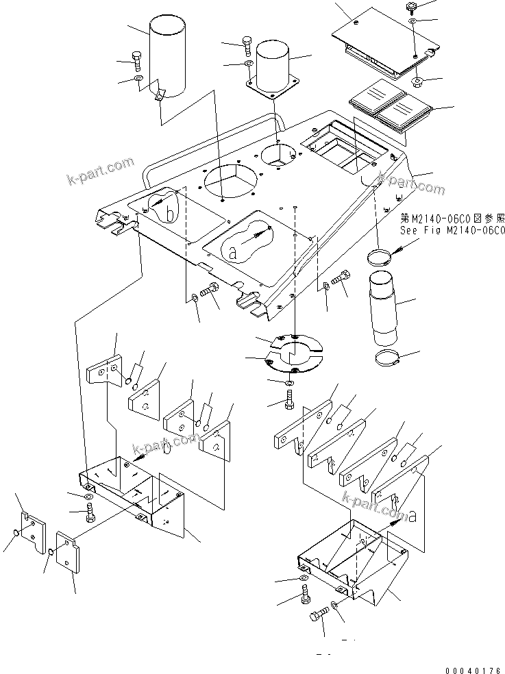 Komatsu parts book diagram for D85PX-15E0 S/N 1201-11608 (ecot3): ENGINE HOOD (EU NEW NOISE REDUCTION ARRANGEMENT 2)(#1201-)