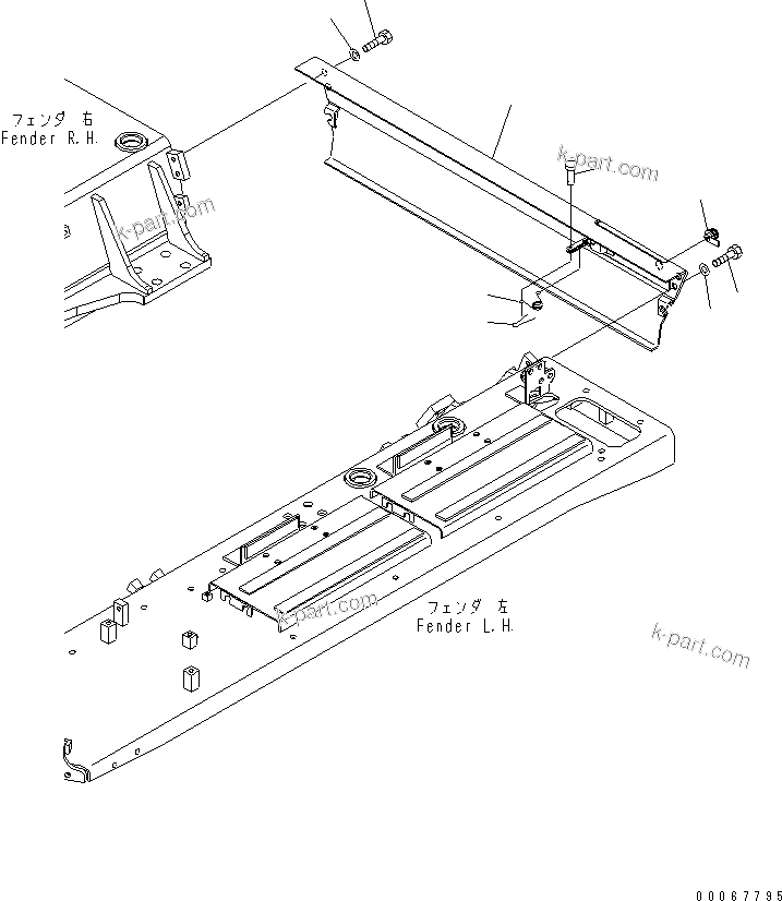 Komatsu parts book diagram for D85PX-15E0 S/N 1201-11608 (ecot3): REAR COVER (FOR COUNTER WEIGHT)(#1201-)
