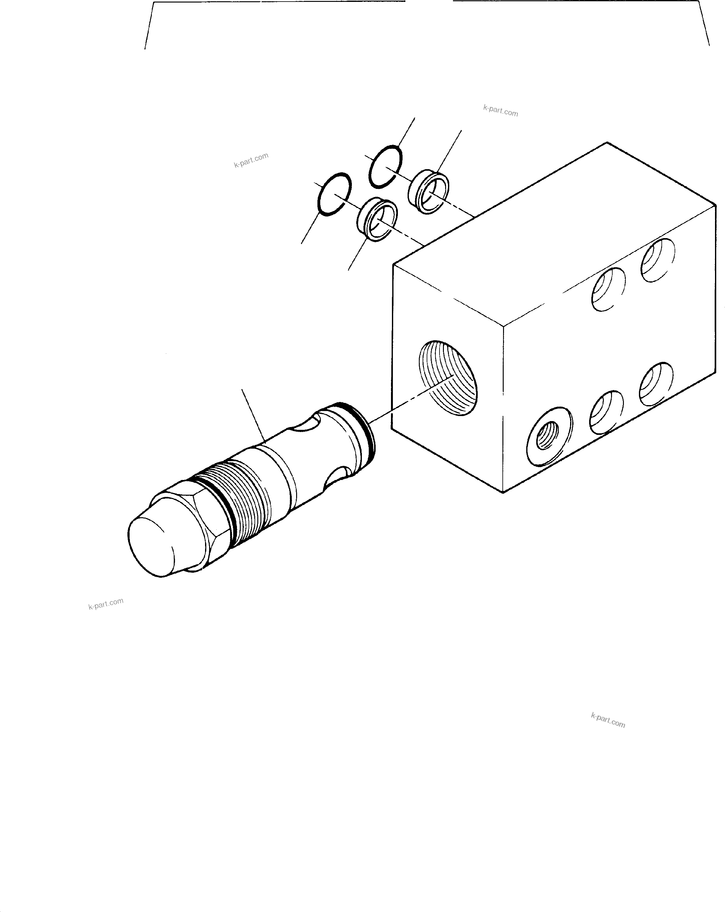 Komatsu parts book diagram for PC3000-1 S/N 06184: PRESSURE VALVE