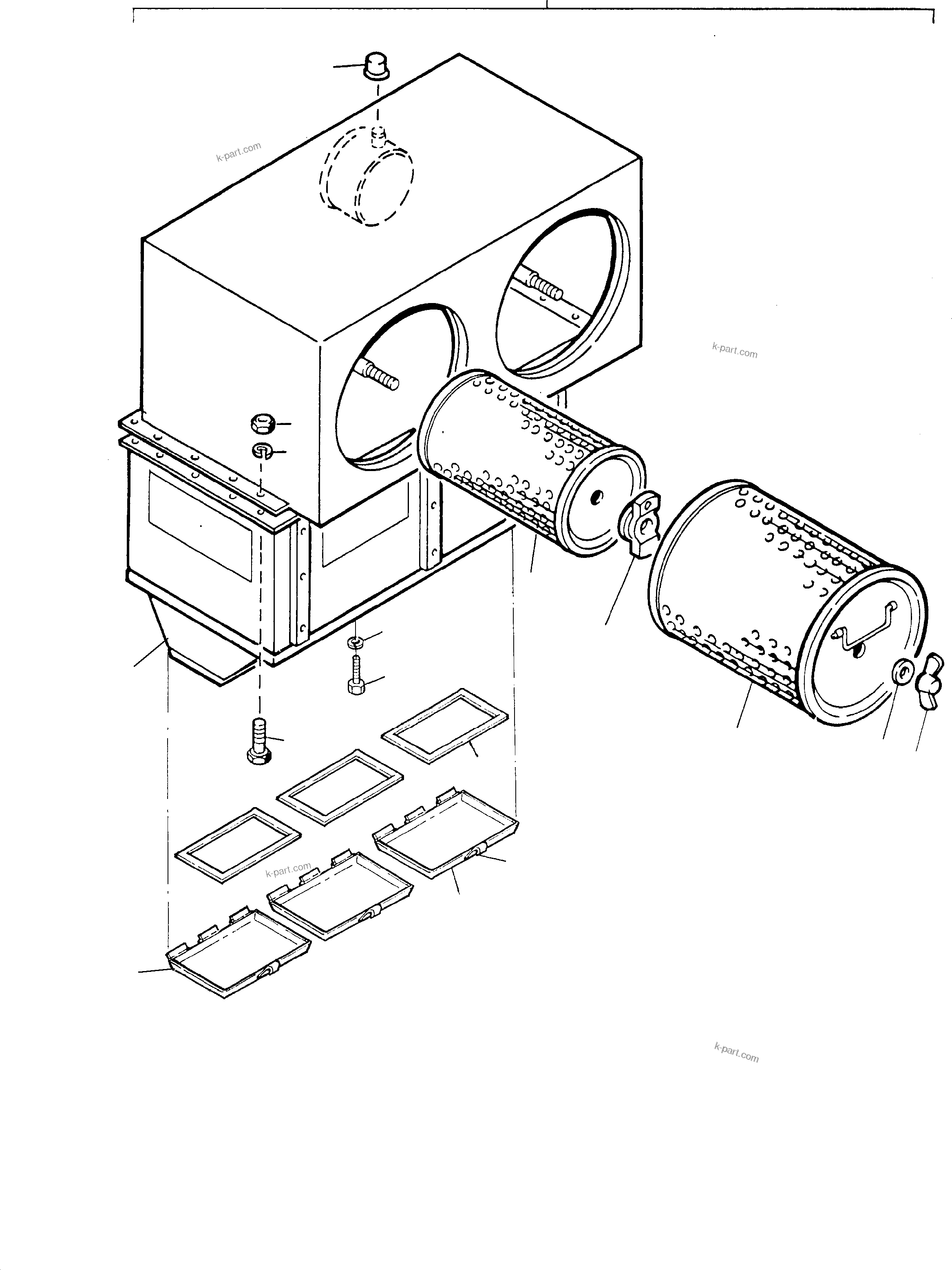 Komatsu parts book diagram for PC3000-1 S/N 06184: AIR CLEANER