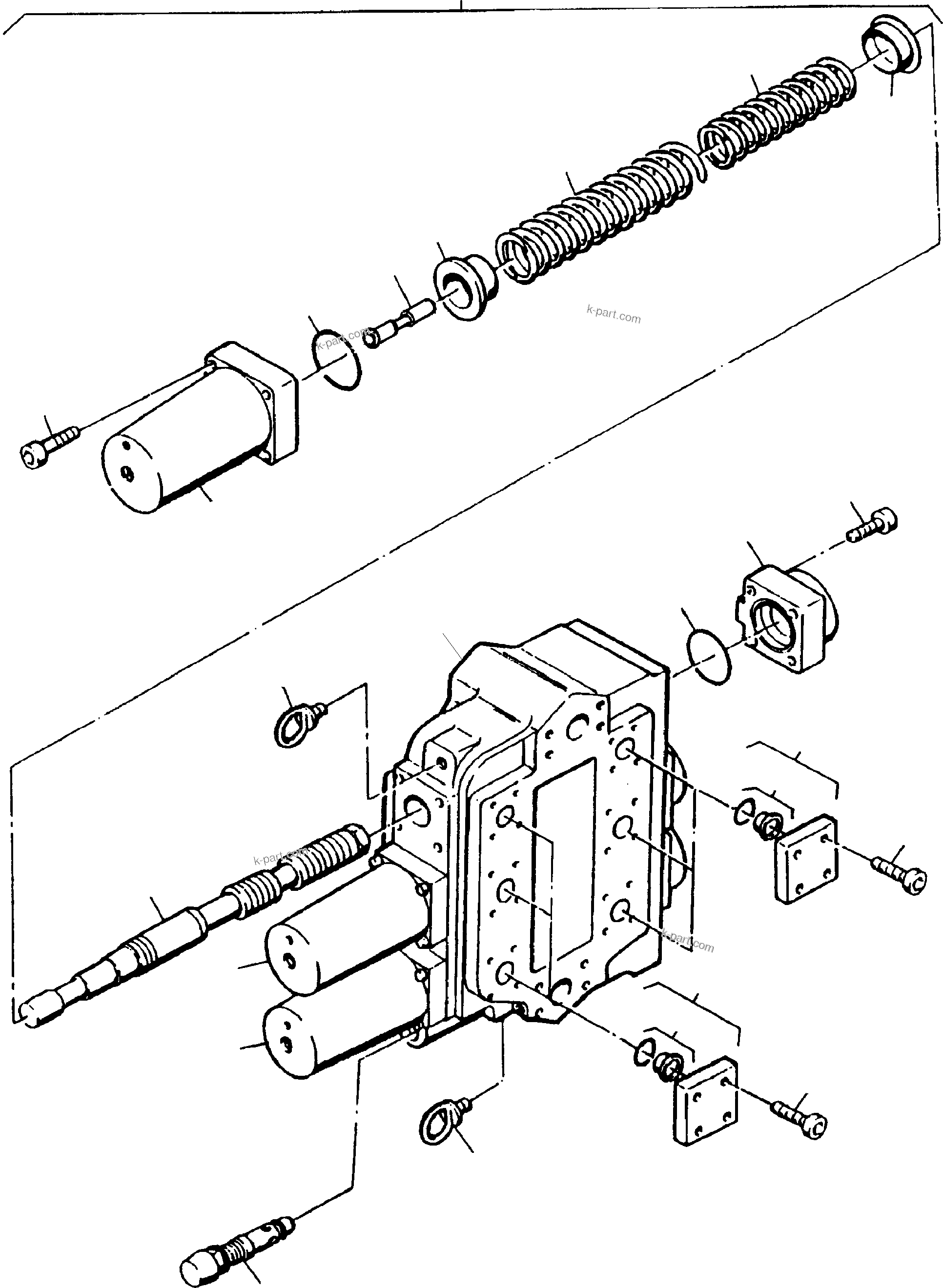 Komatsu parts book diagram for PC3000-1 S/N 06184: CONTROL BLOCK