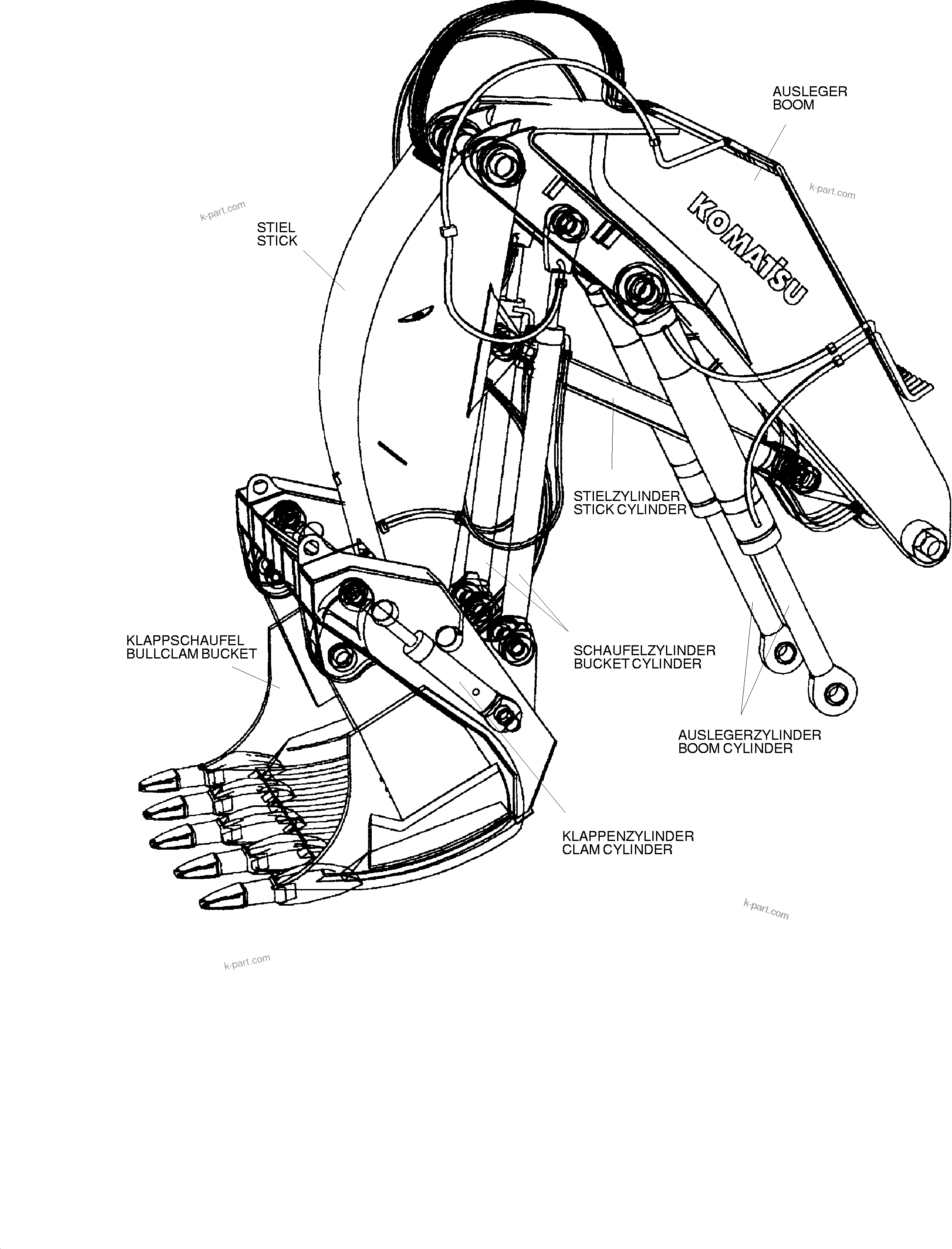 Komatsu parts book diagram for PC3000-1 S/N 06184: 