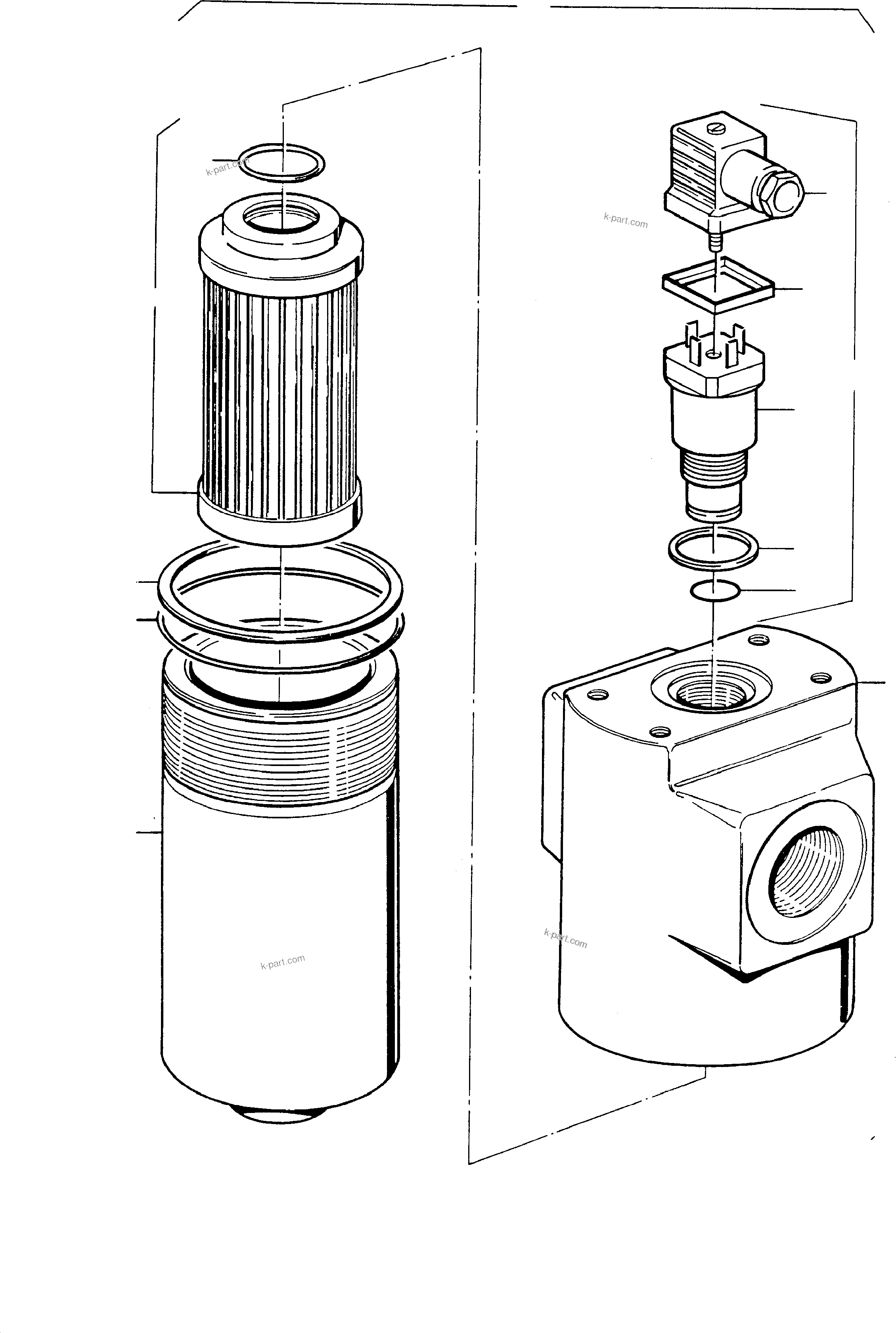 Komatsu parts book diagram for PC3000-1 S/N 06190: HYDRAULIC FILTER