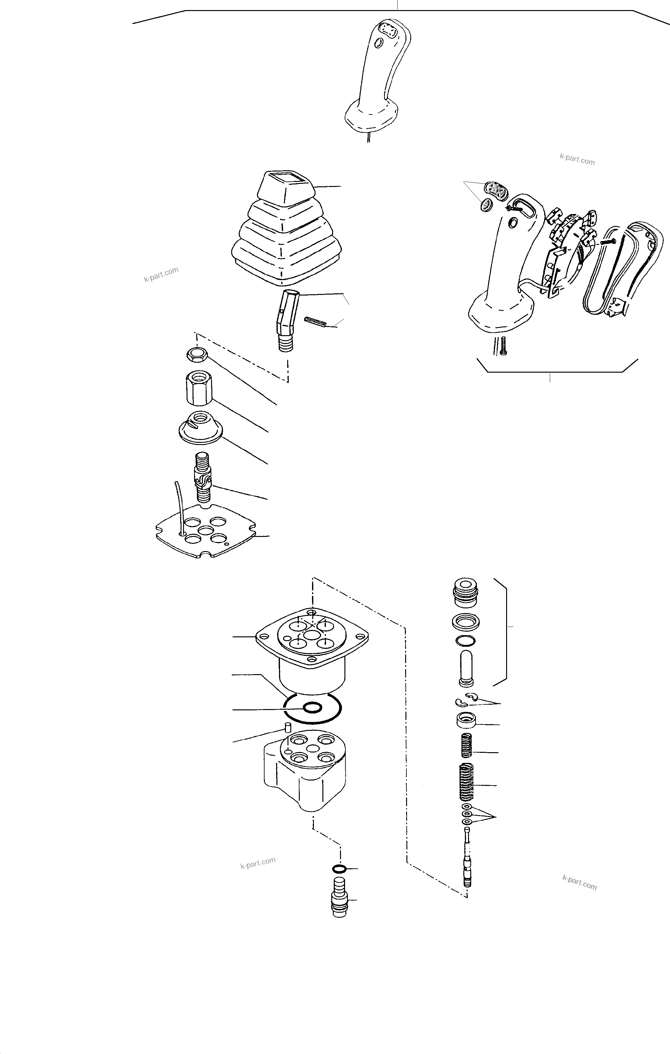 Komatsu parts book diagram for PC3000-1 S/N 06190: PILOT OIL UNIT