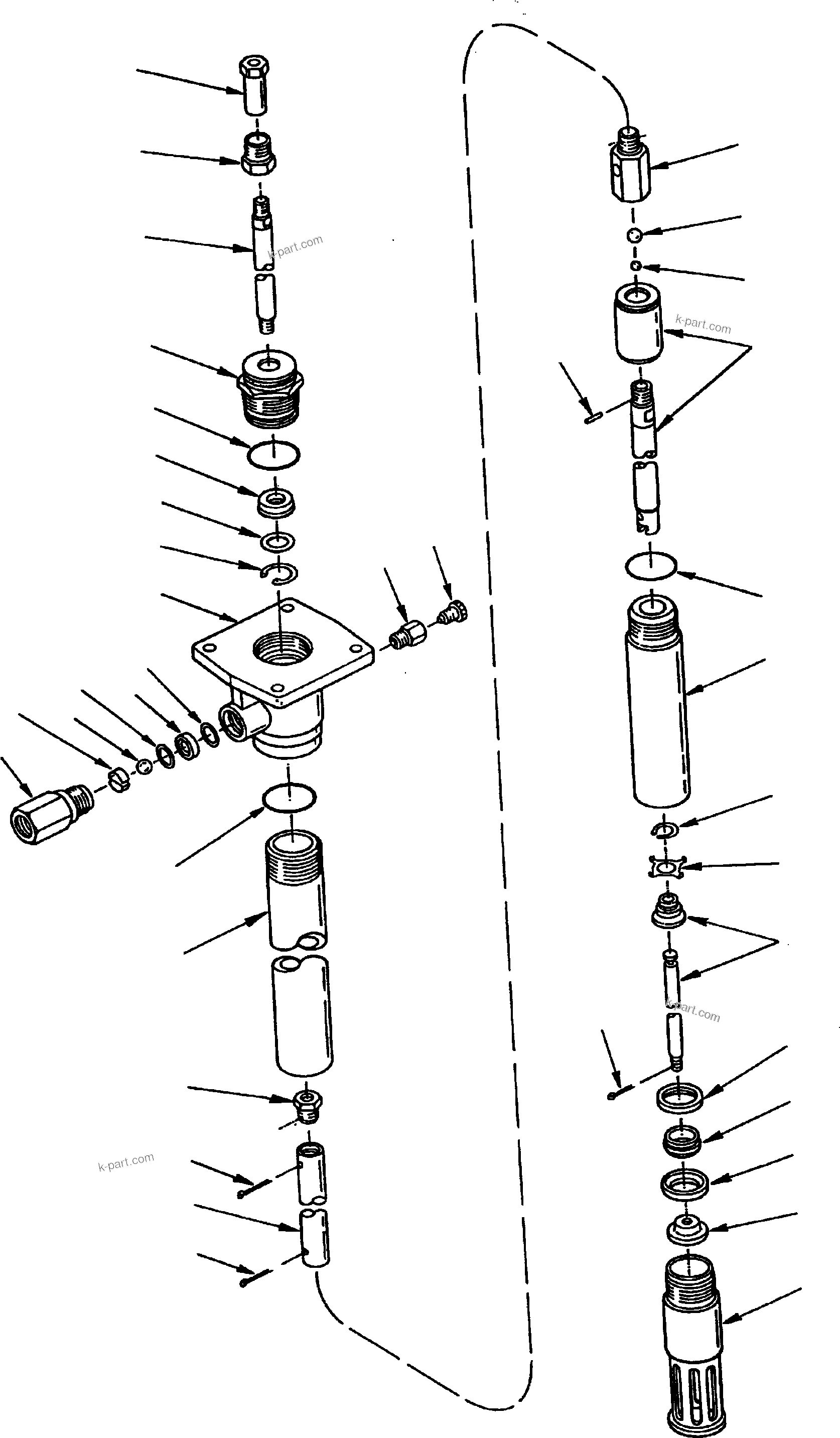 Komatsu parts book diagram for PC3000-1 S/N 06190: LUBE PUMP