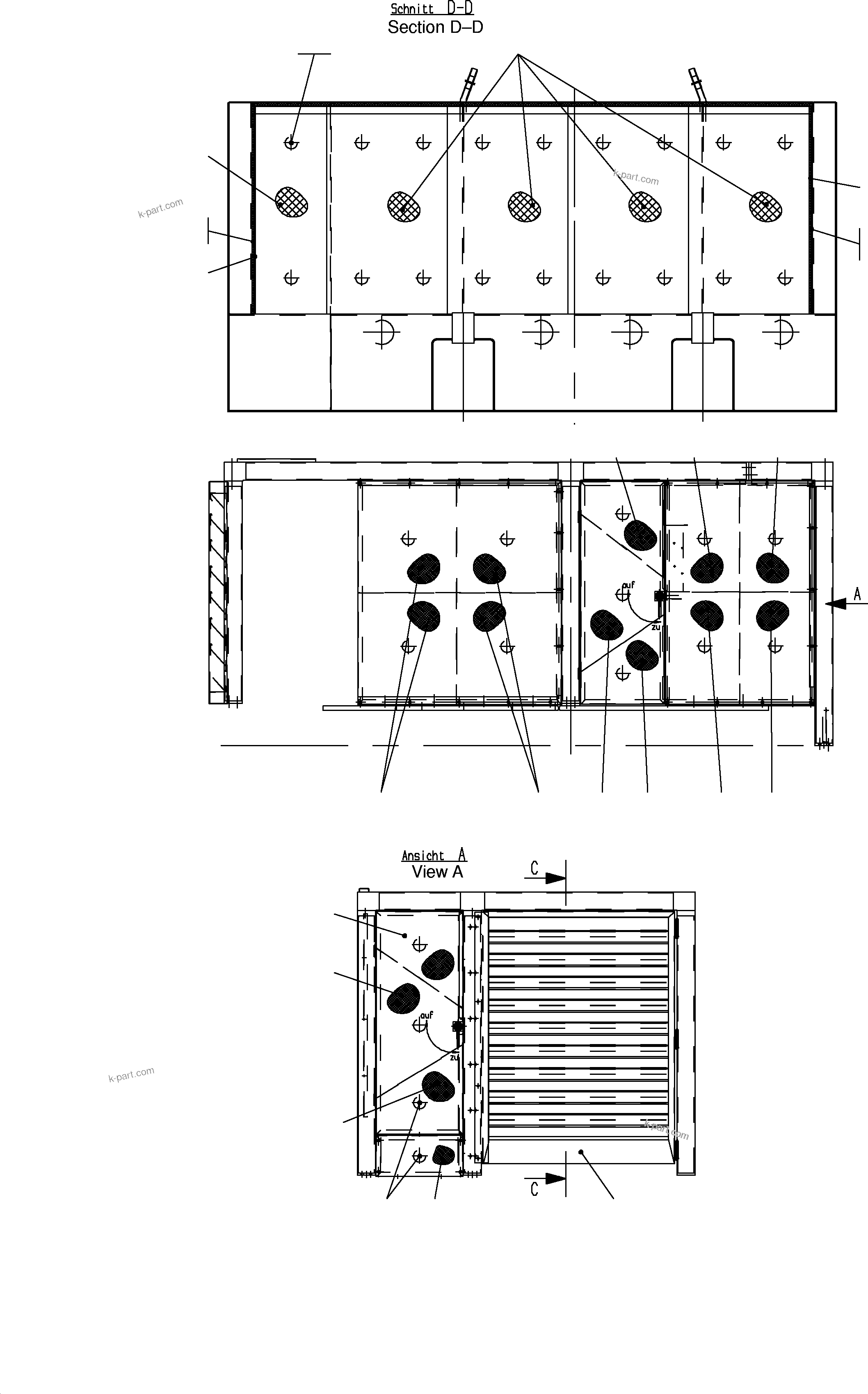 Komatsu parts book diagram for PC3000-1 S/N 06191: NOISE ABSORBER