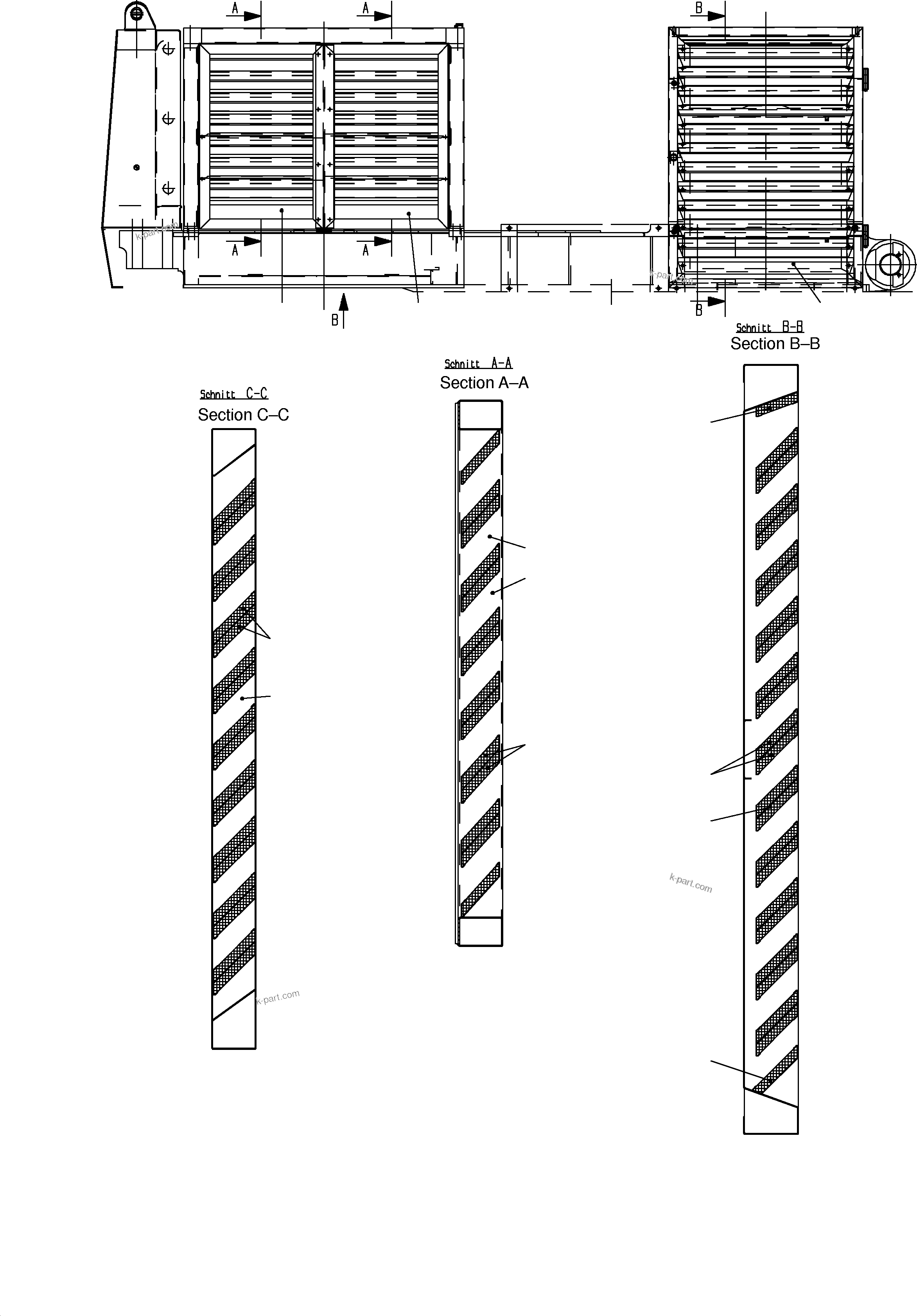 Komatsu parts book diagram for PC3000-1 S/N 06191: NOISE ABSORBER