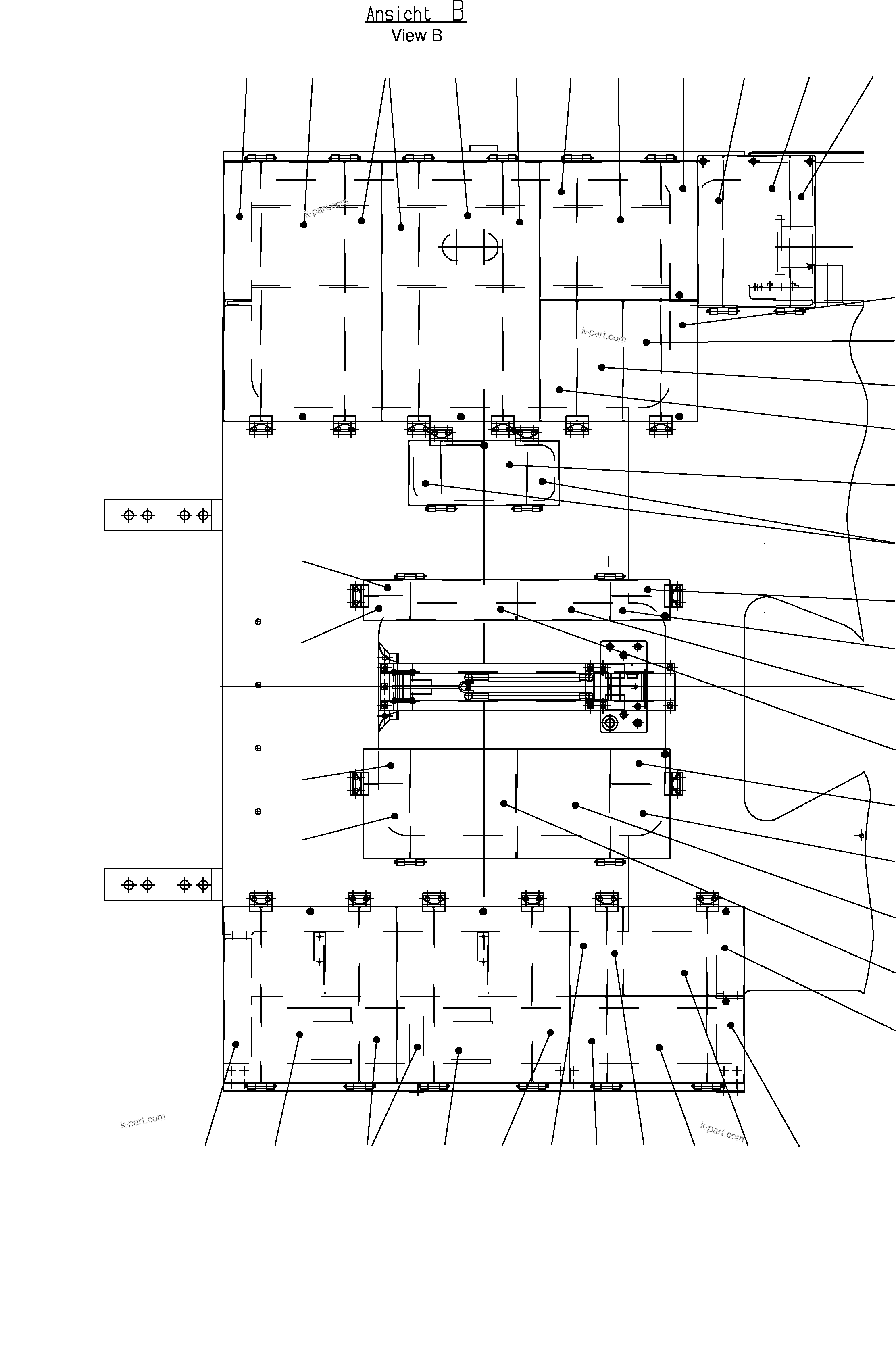 Komatsu parts book diagram for PC3000-1 S/N 06191: NOISE ABSORBER