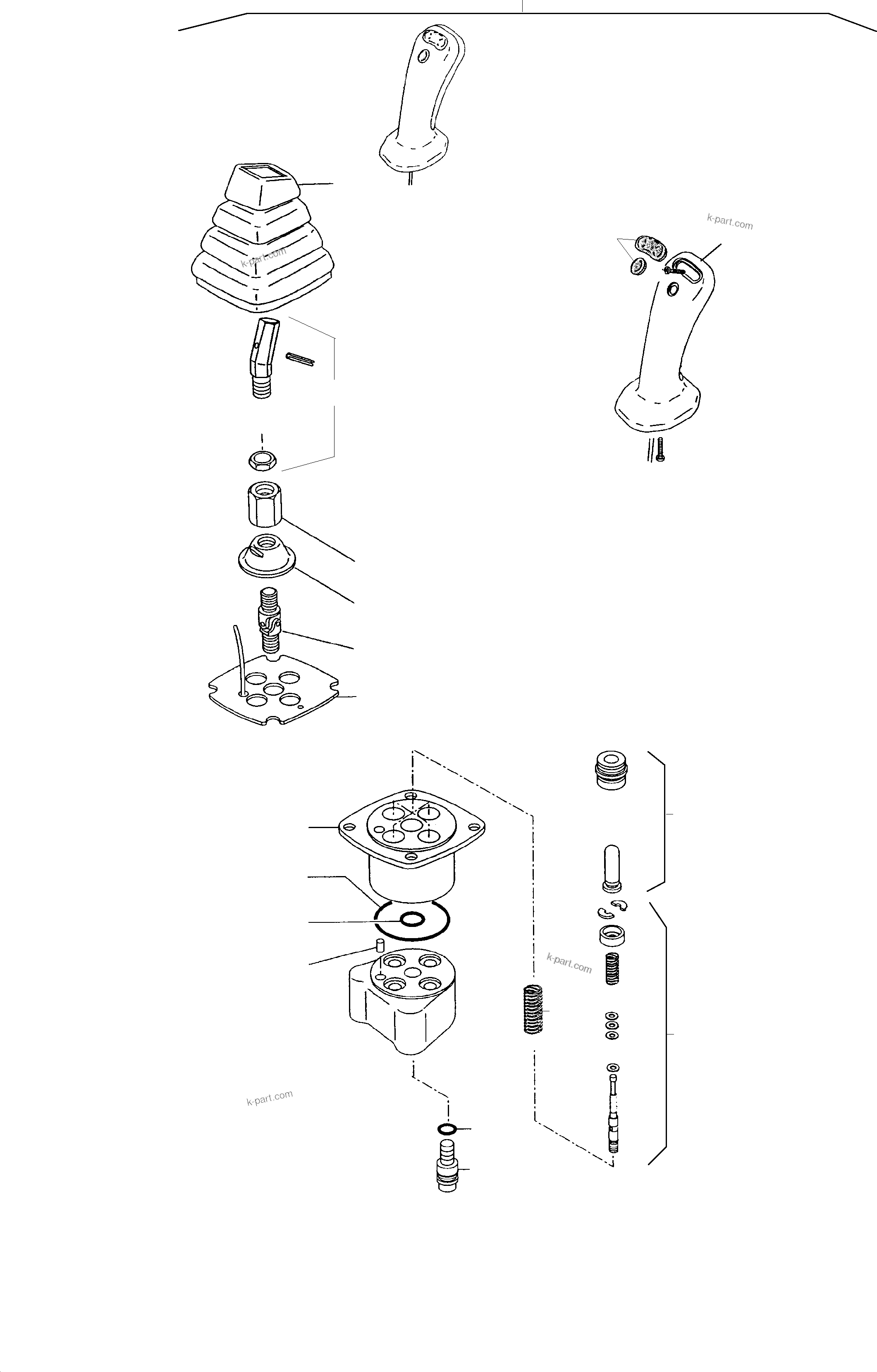 Komatsu parts book diagram for PC3000-1 S/N 06194: PILOT OIL UNIT