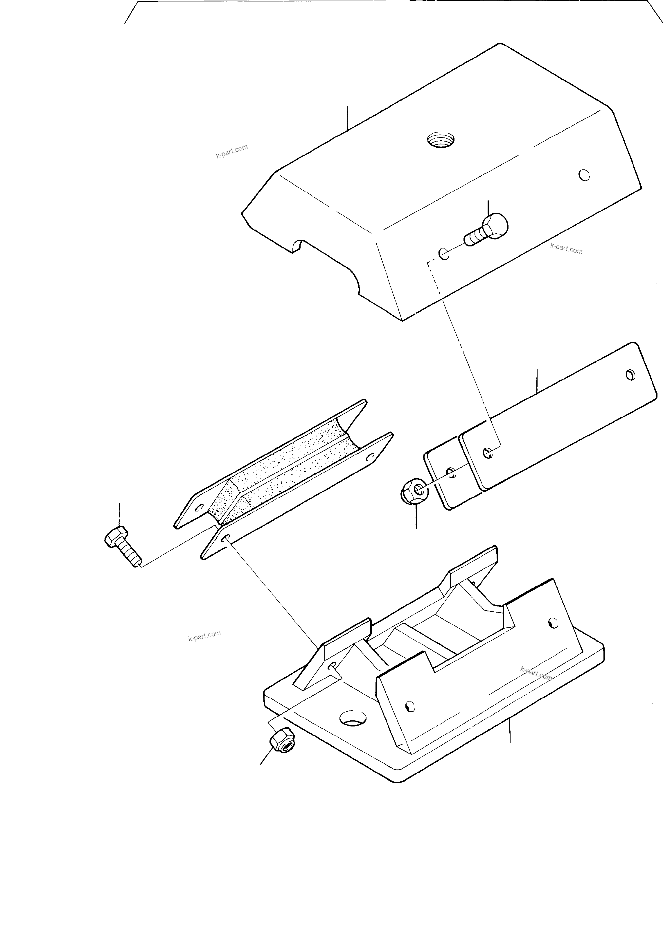 Komatsu parts book diagram for PC3000-1 S/N 06197: ENGINE MOUNTING