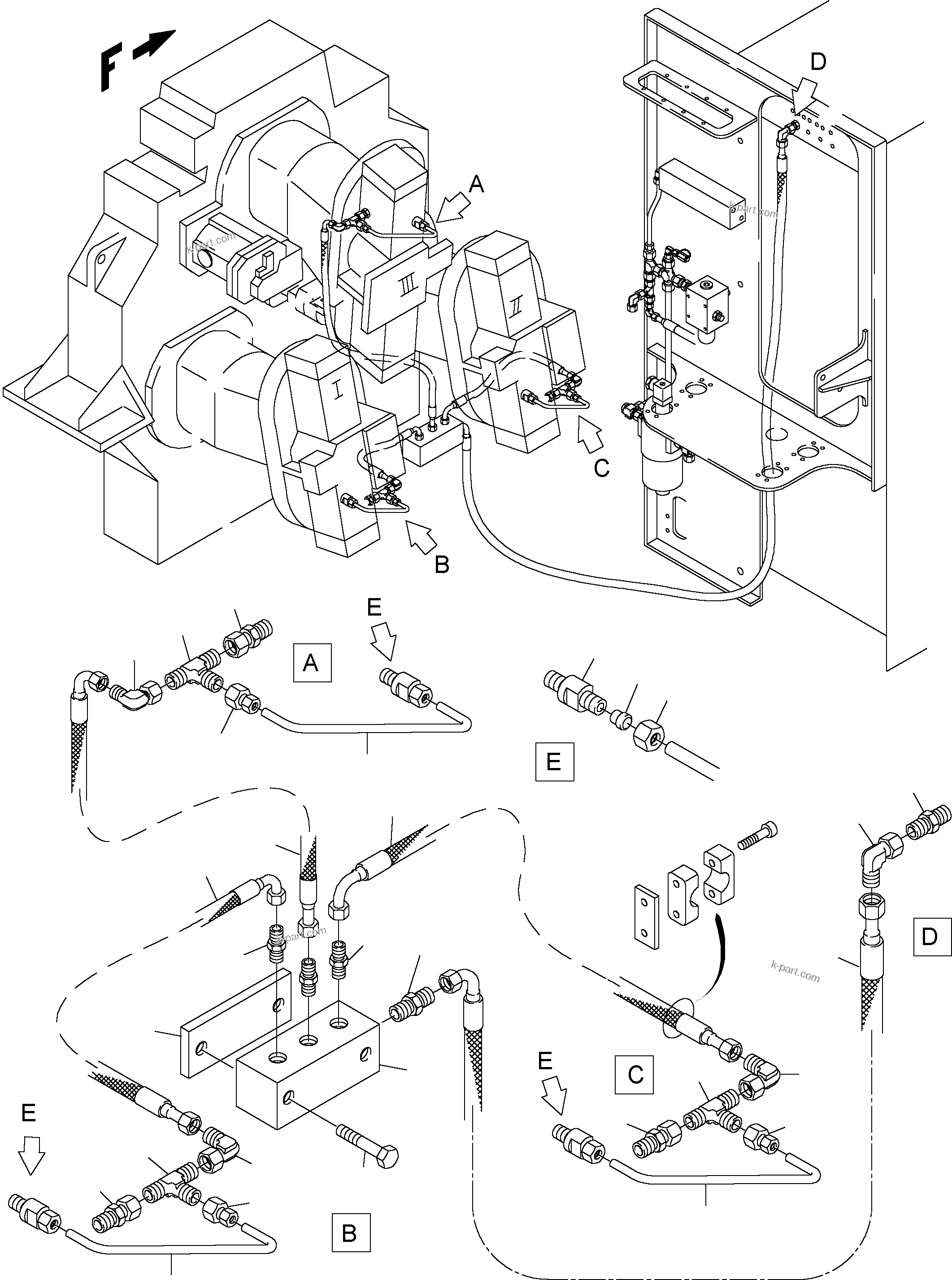 Komatsu parts book diagram for PC3000-1 S/N 06197: LOAD-SENSING