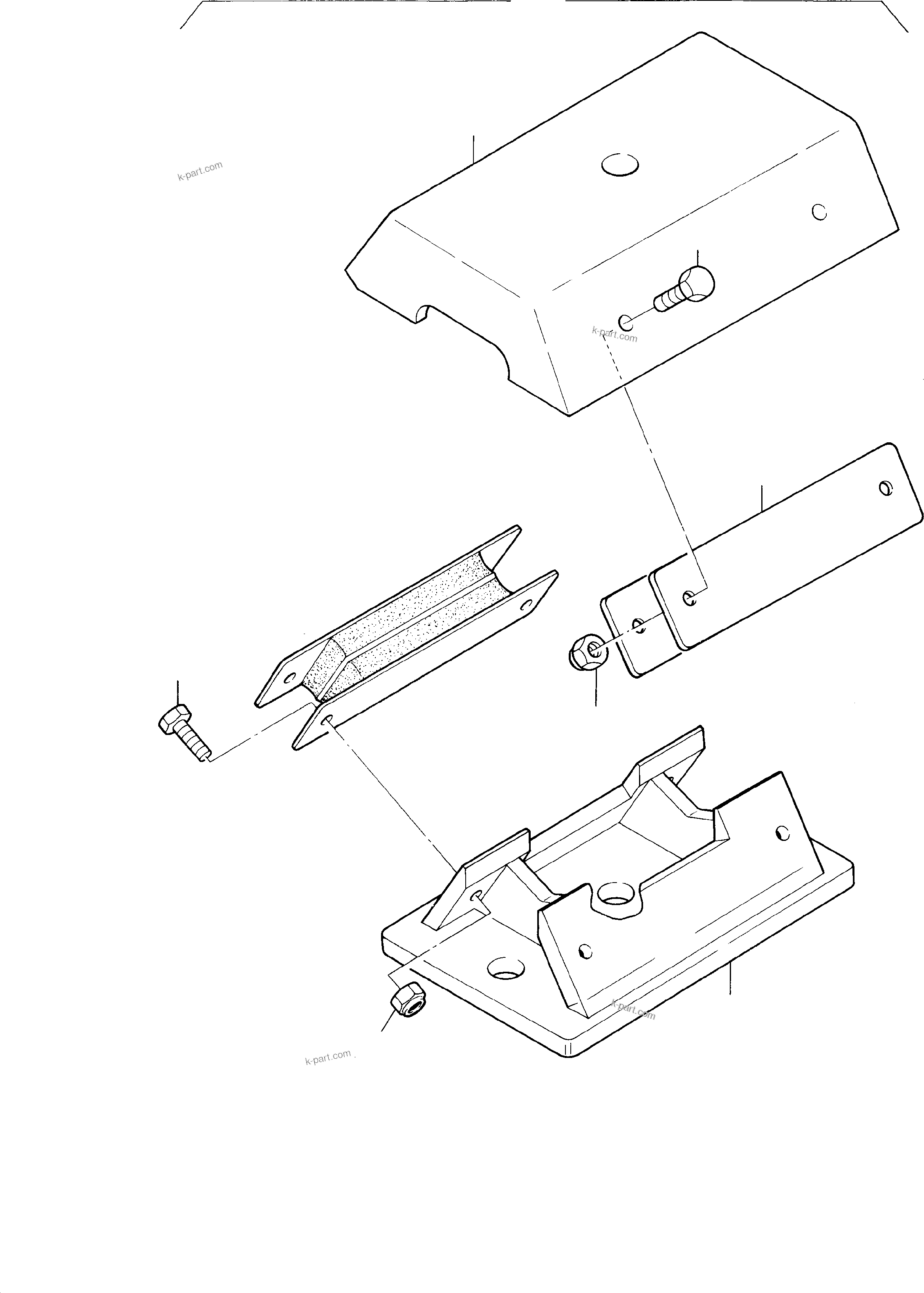 Komatsu parts book diagram for PC3000-1 S/N 06206: ENGINE MOUNTING