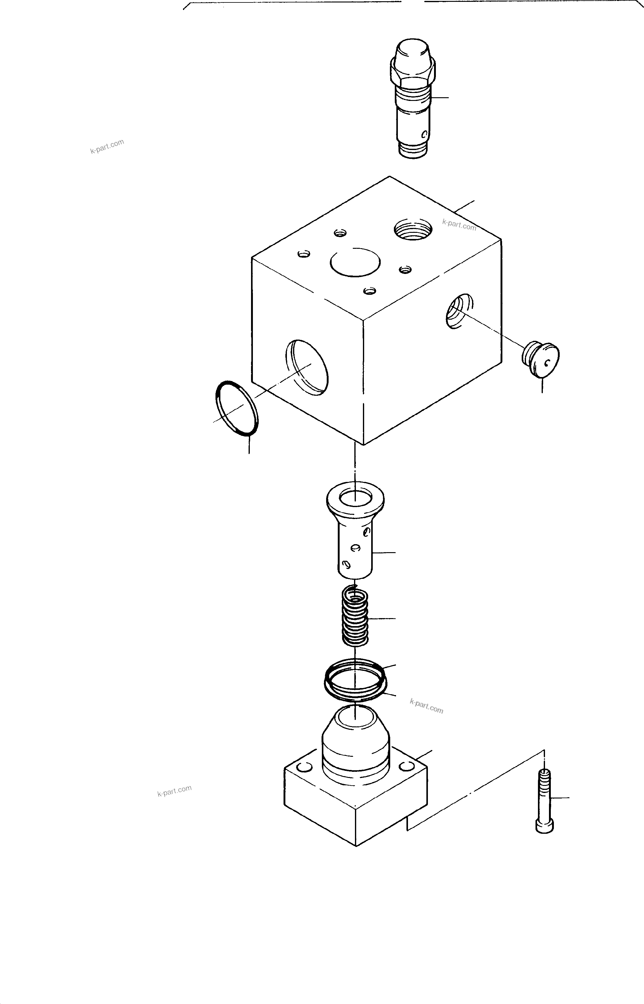 Komatsu parts book diagram for PC3000-1 S/N 06206: THROTTLE CHECK VALVE