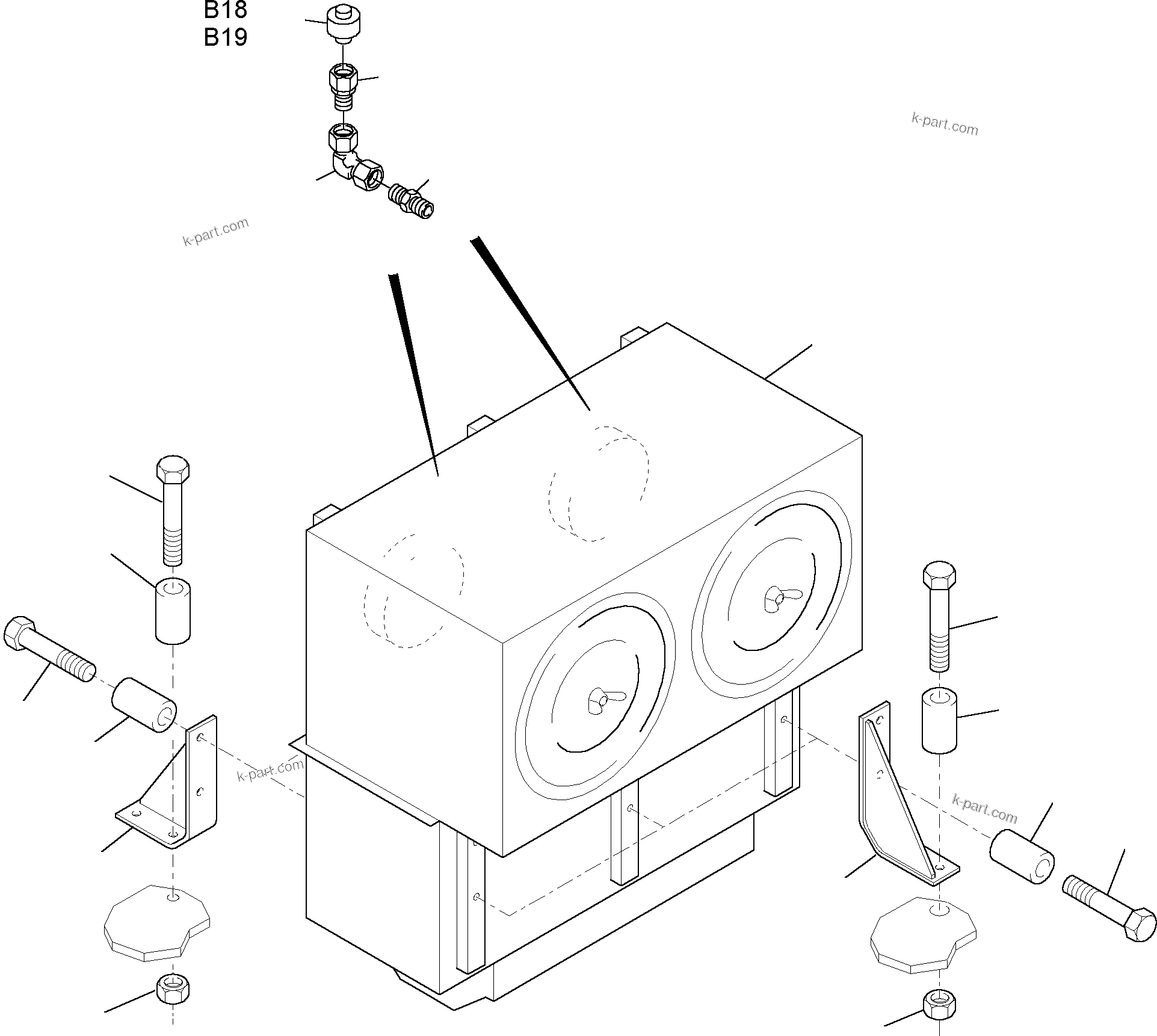 Komatsu parts book diagram for PC3000-1 S/N 06209: INSTALLATION - AIR CLEANER