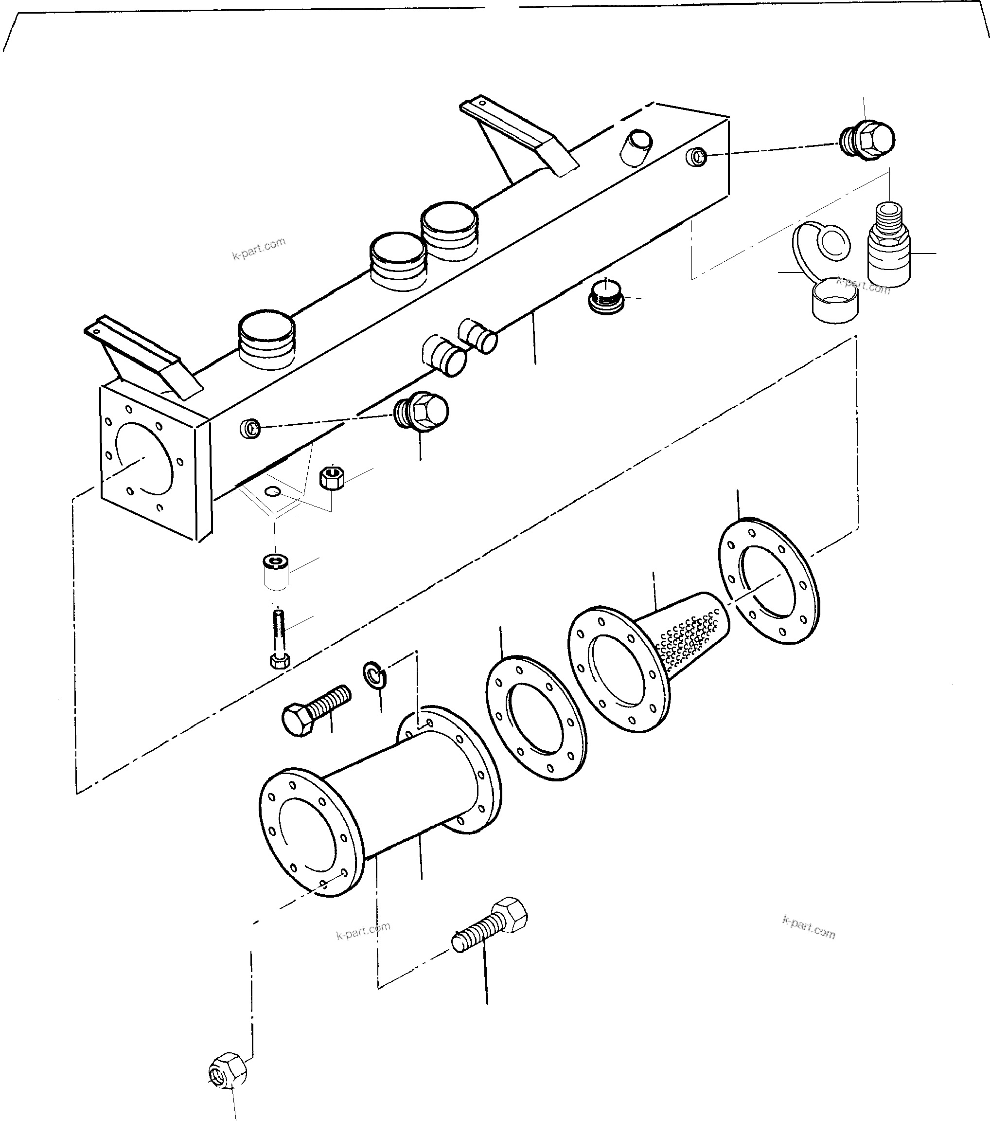 Komatsu parts book diagram for PC3000-1 S/N 06209: SUCTION TANK