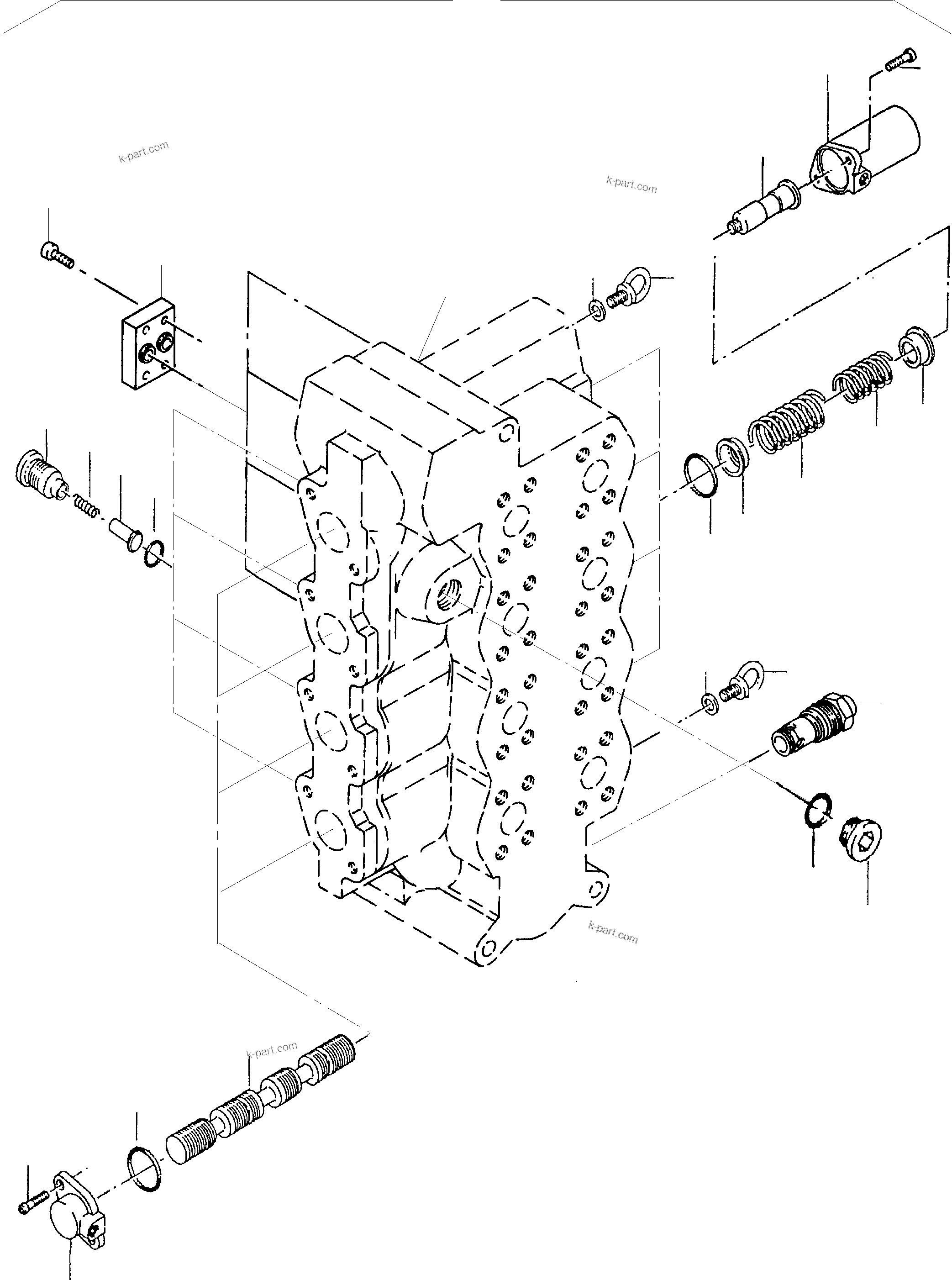 Komatsu parts book diagram for PC3000-1 S/N 06211: CONTROL BLOCK