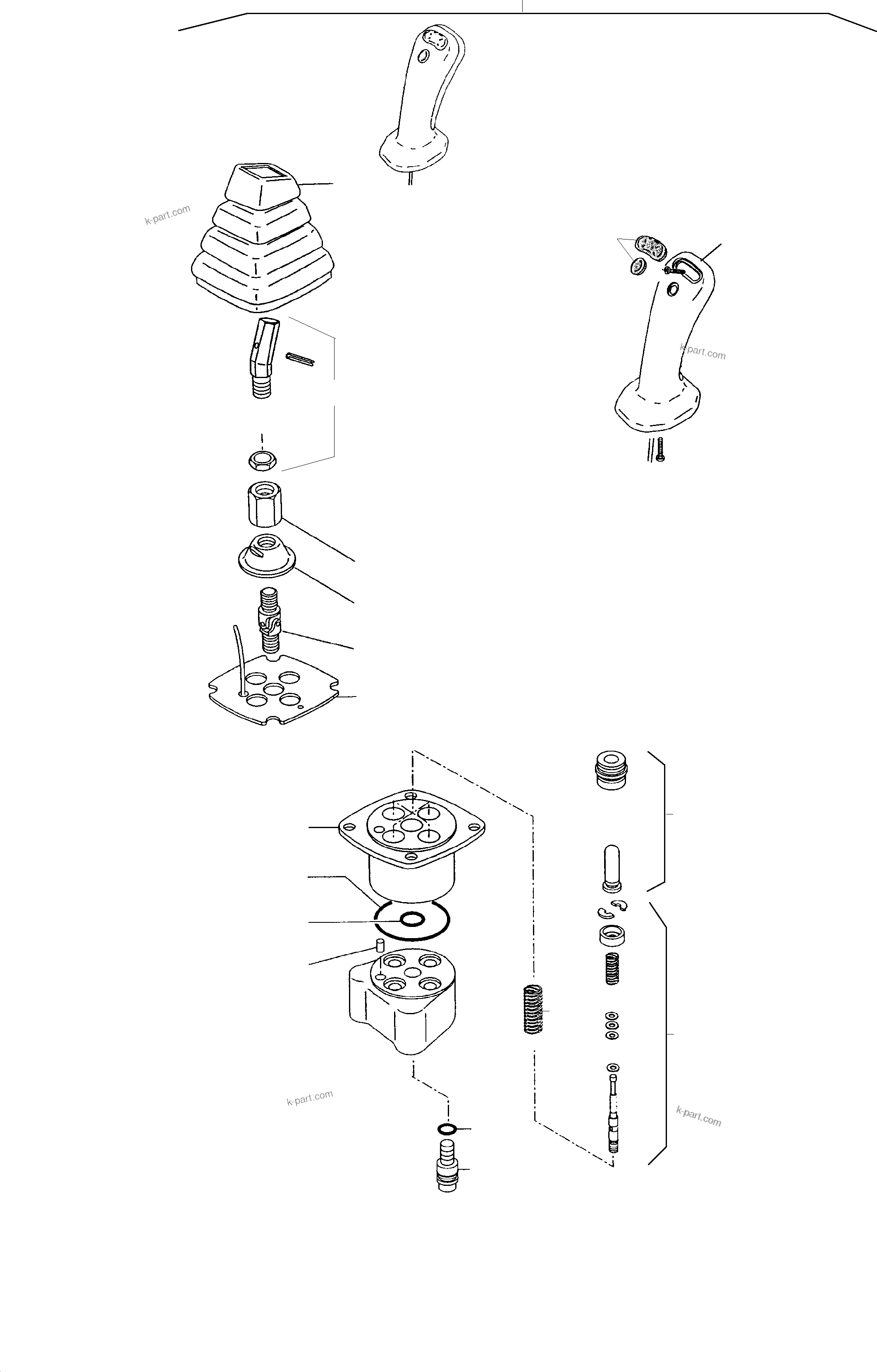 Komatsu parts book diagram for PC3000-1 S/N 06211: PILOT OIL UNIT
