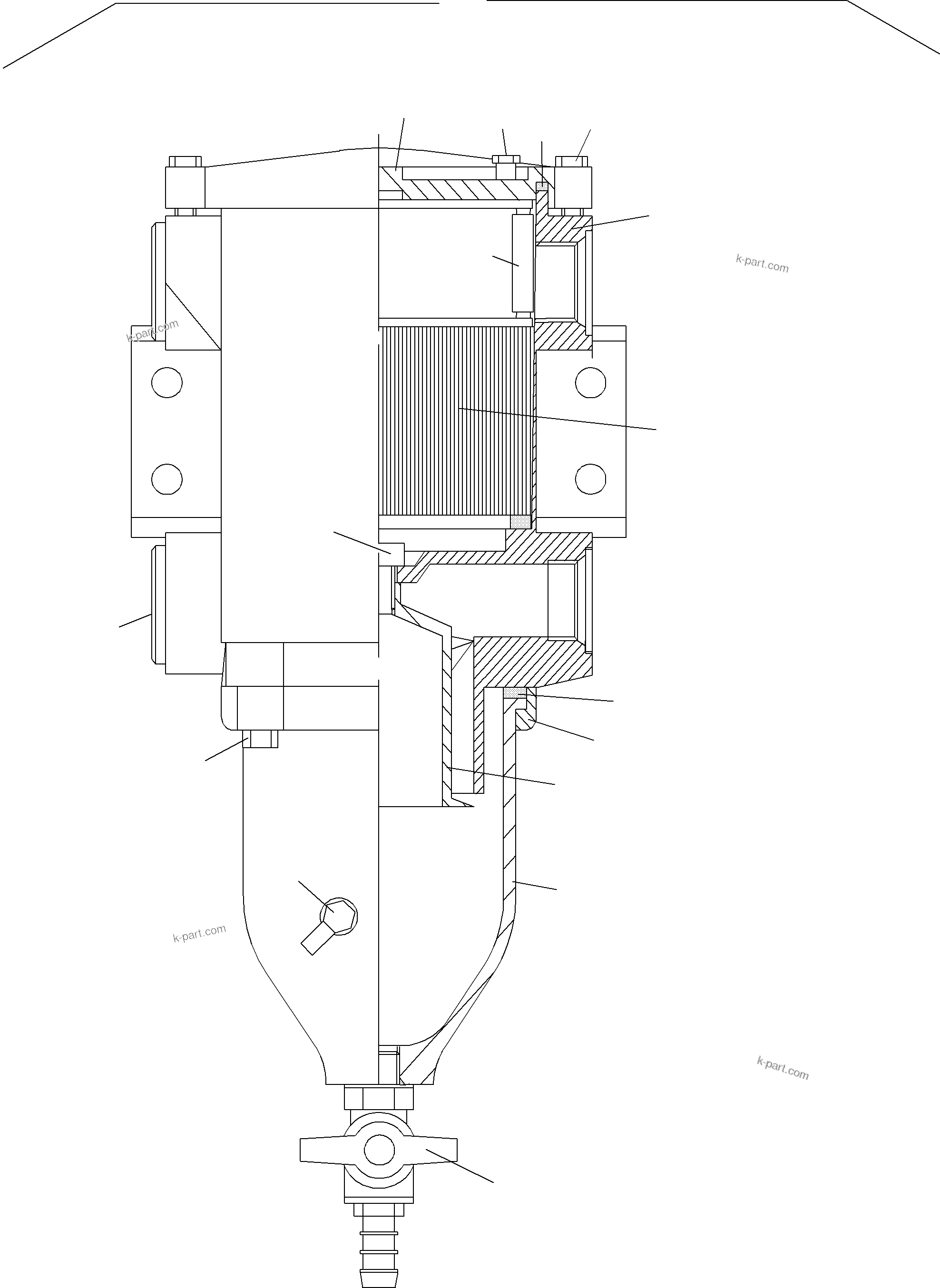 Komatsu parts book diagram for PC3000-1 S/N 06211: SEPARATOR ASSY