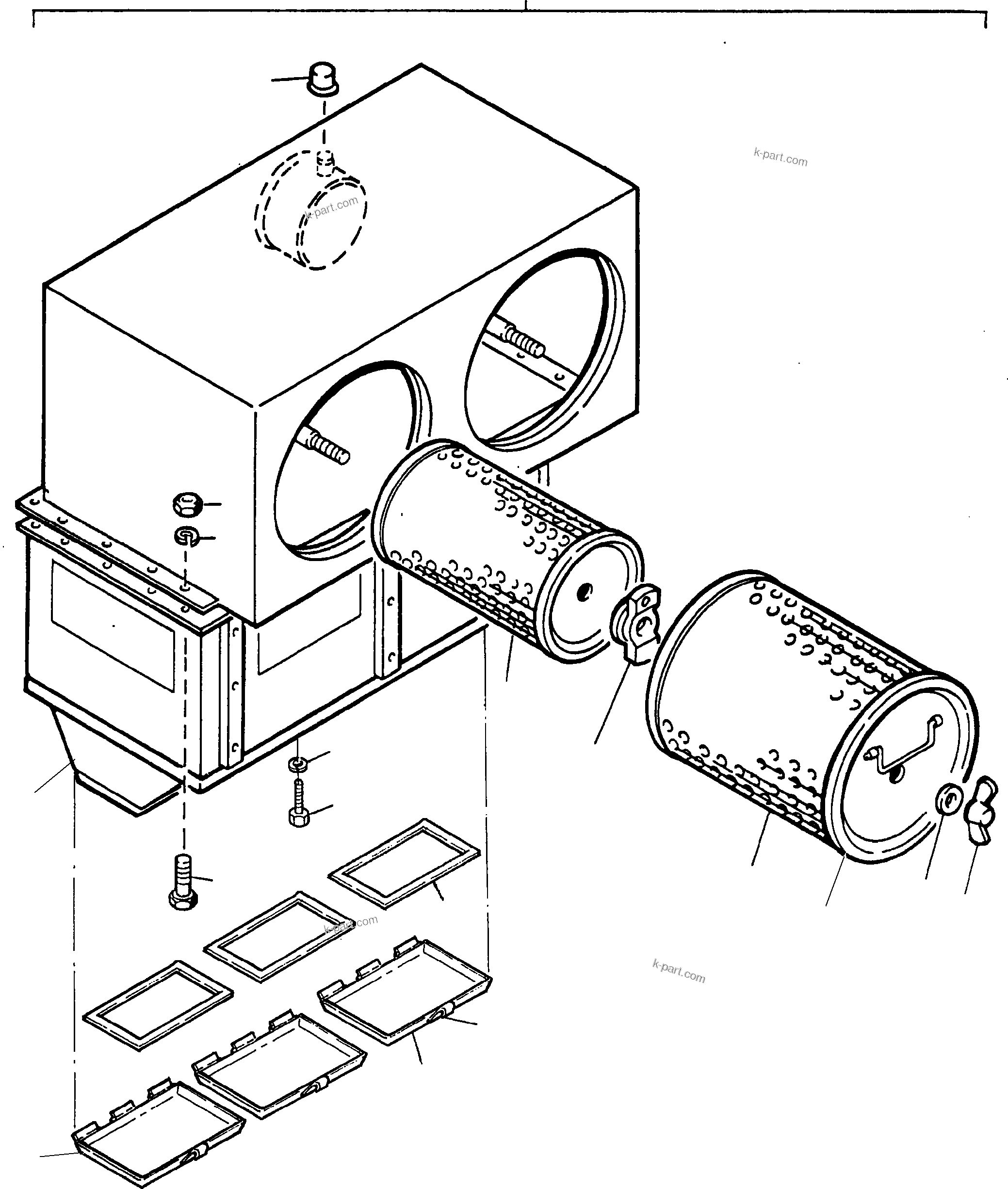 Komatsu parts book diagram for PC3000-6 S/N 06217: AIR CLEANER