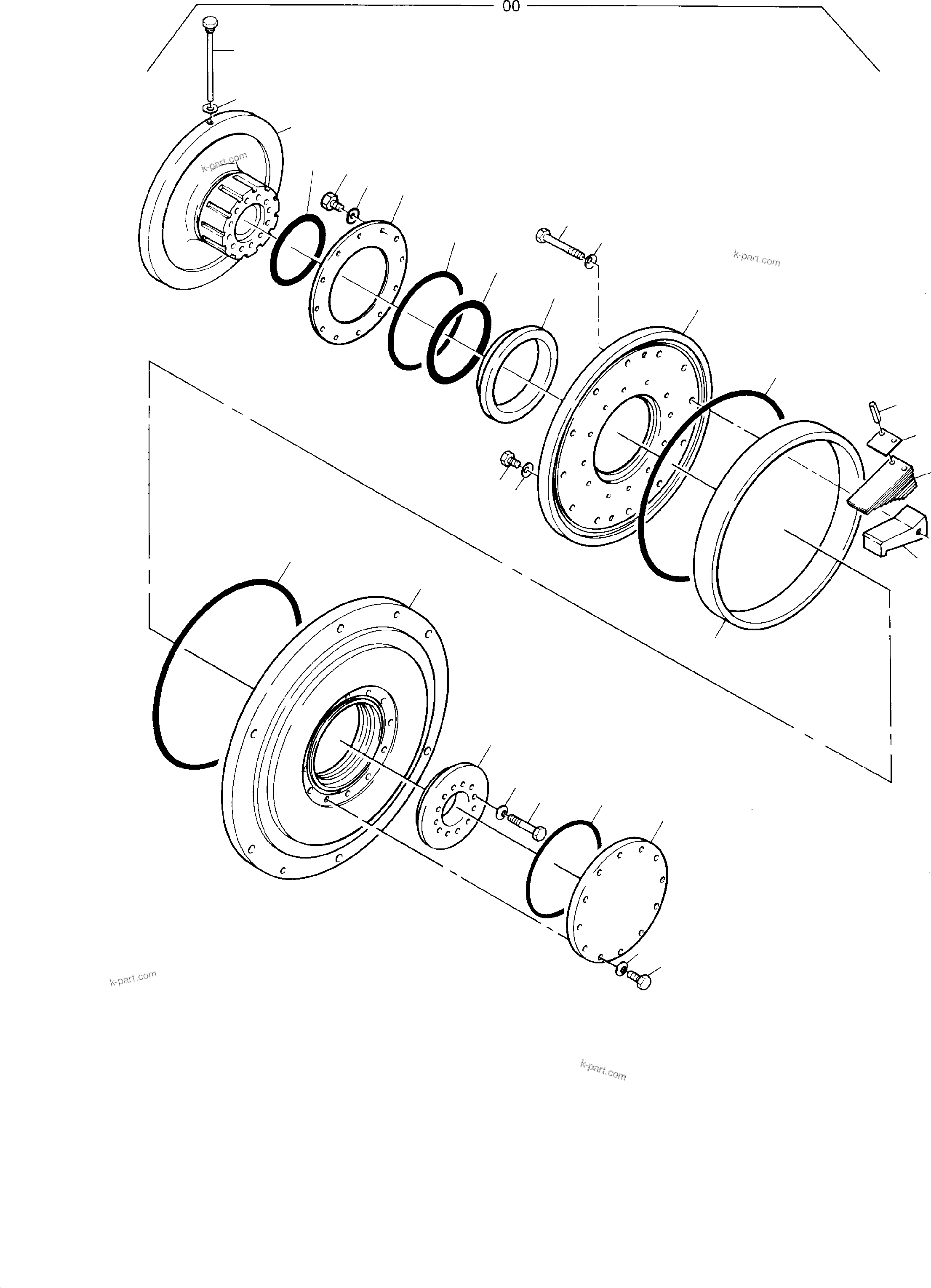 Komatsu parts book diagram for PC3000-6 S/N 06217: COUPLING