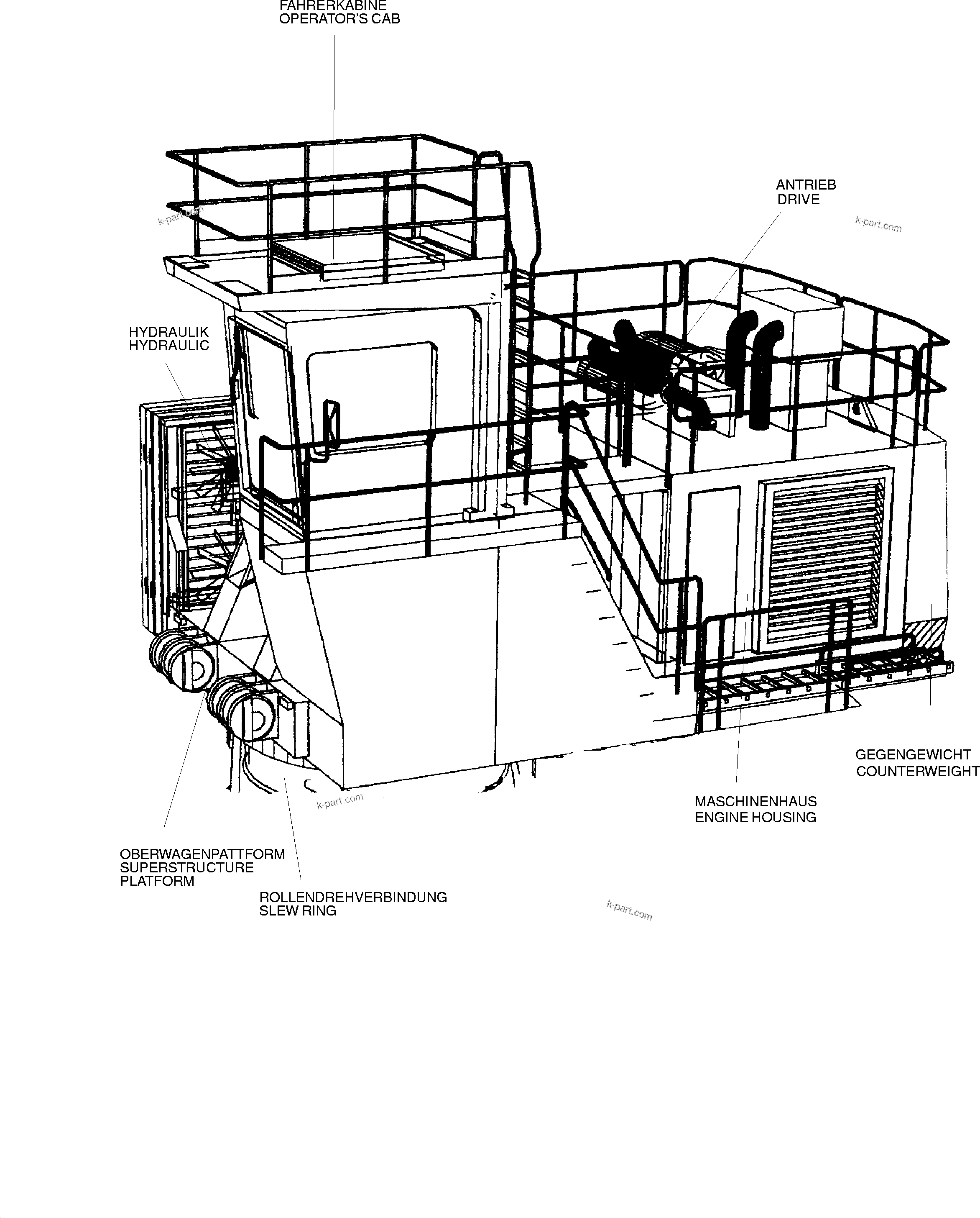 Komatsu parts book diagram for PC3000-6 S/N 06217: 