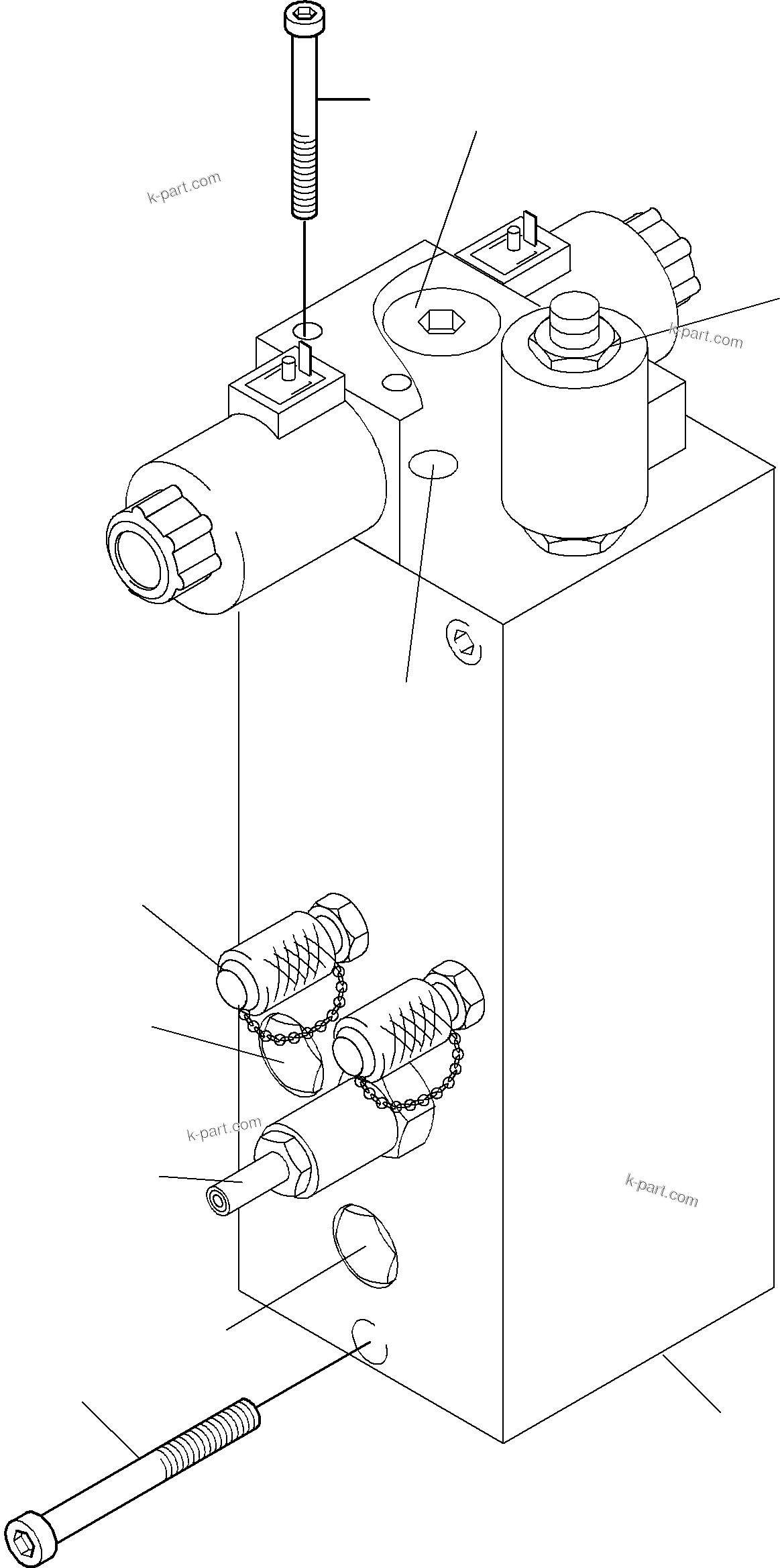 Komatsu parts book diagram for PC3000-6 S/N 06217: VALVE - LADDER 60 BAR