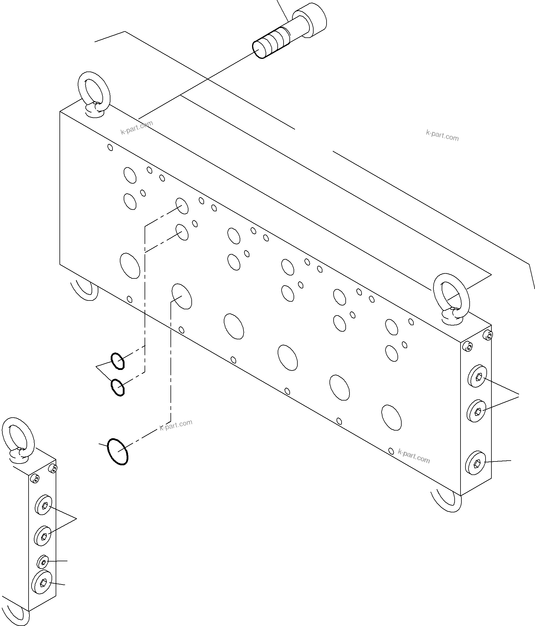 Komatsu parts book diagram for PC3000-6 S/N 06217: BASE PLATE