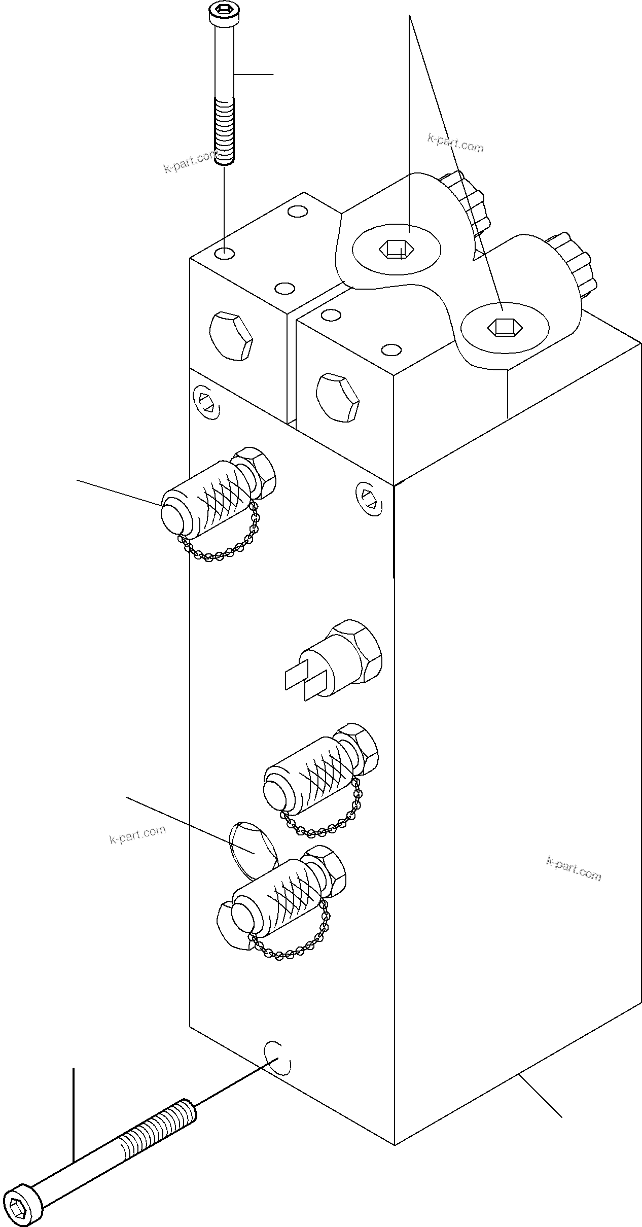 Komatsu parts book diagram for PC3000-6 S/N 06217: VALVE - SLEW GEAR