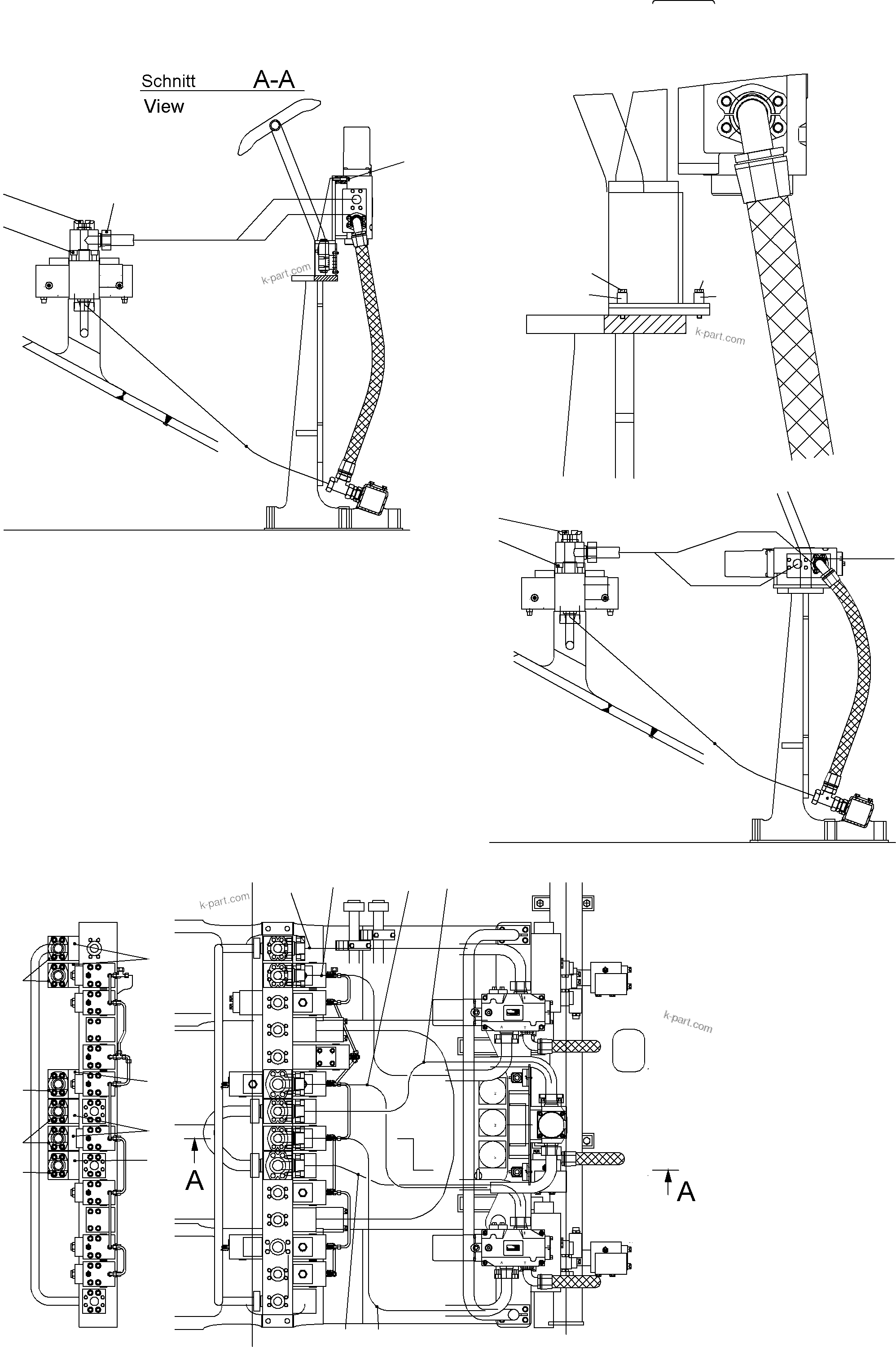 Komatsu parts book diagram for PC3000-6 S/N 06217: FLOAT POSITION