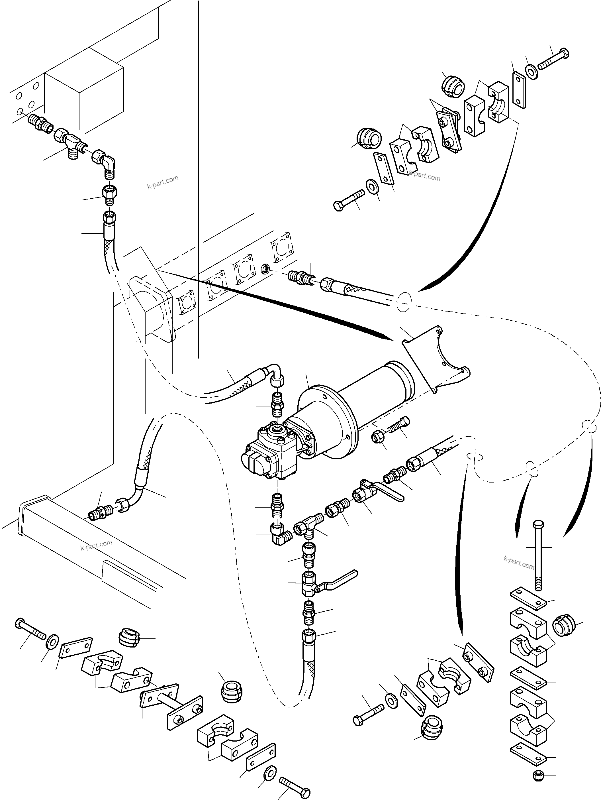Komatsu parts book diagram for PC3000-6 S/N 06217: TRANSFUSING PUMP ARR.