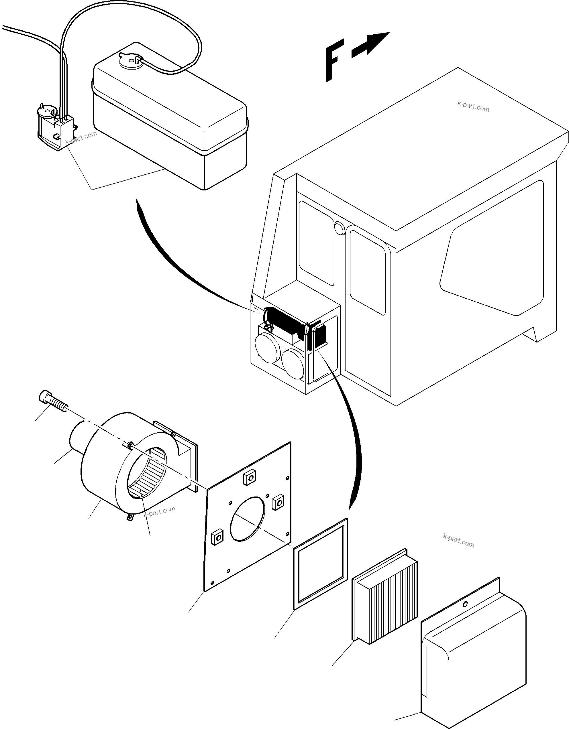 Komatsu parts book diagram for PC3000-6 S/N 06217: OPERATOR'S CAB