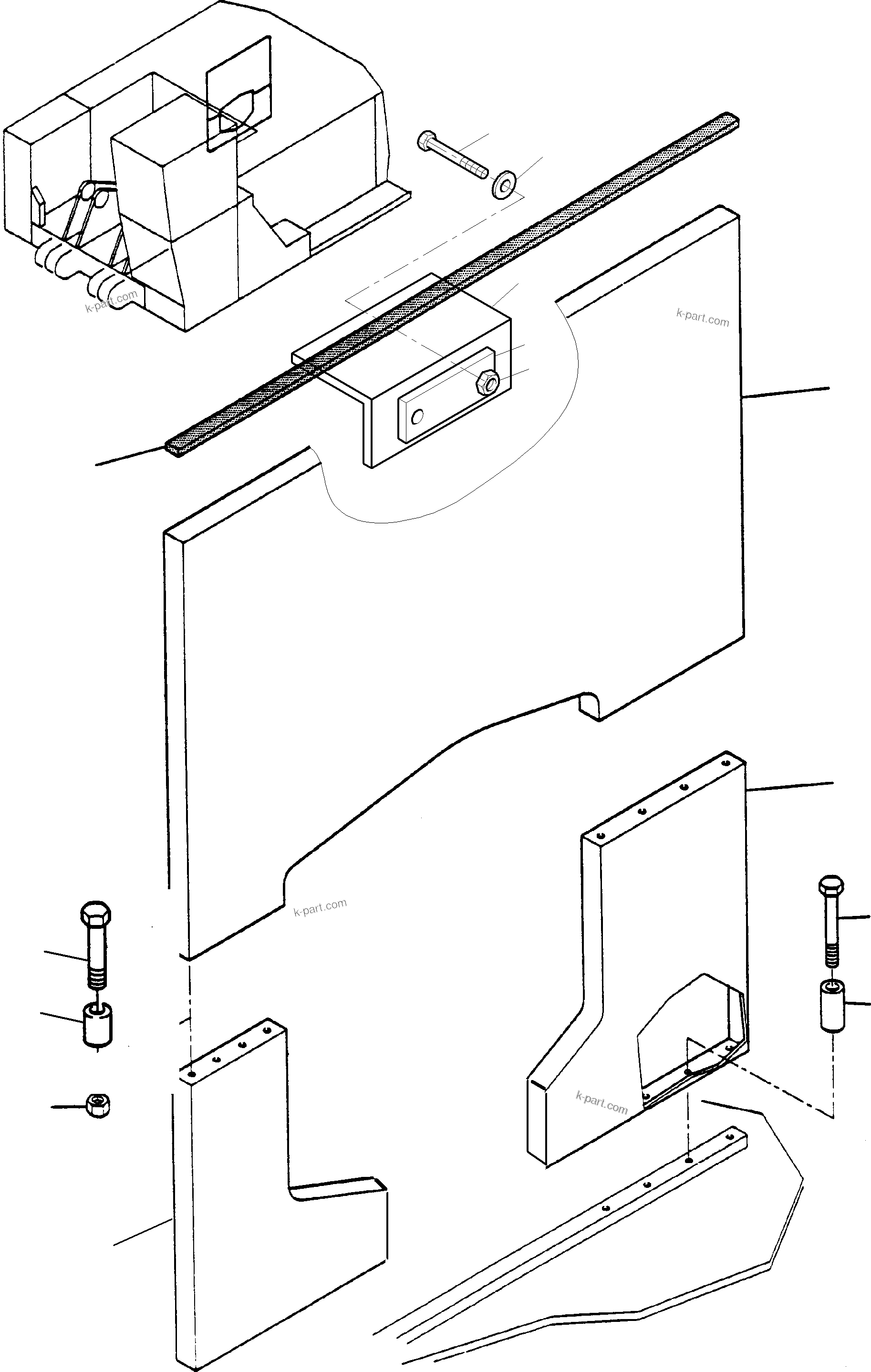 Komatsu parts book diagram for PC3000-6 S/N 06217: FIRE WALL