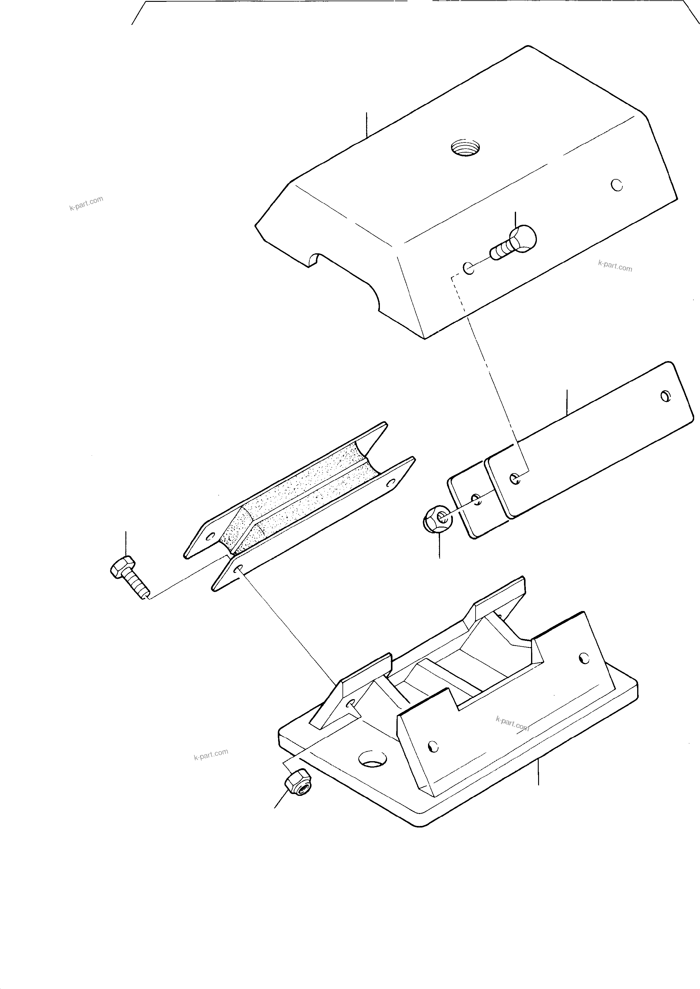 Komatsu parts book diagram for PC3000-6 S/N 06232: ENGINE MOUNTING