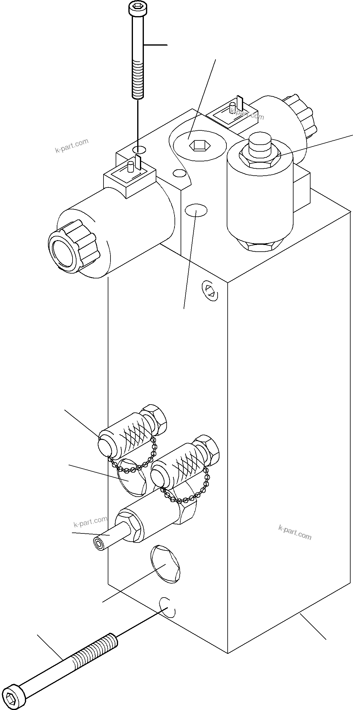 Komatsu parts book diagram for PC3000-6 S/N 06232: VALVE - LADDER 60 BAR