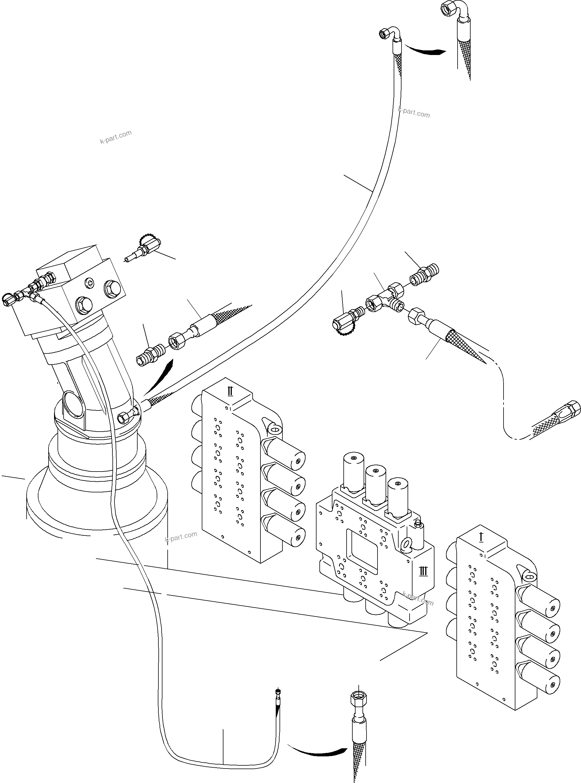 Komatsu parts book diagram for PC3000-6 S/N 06232: CONTROL SLEW GEAR (X,Y)