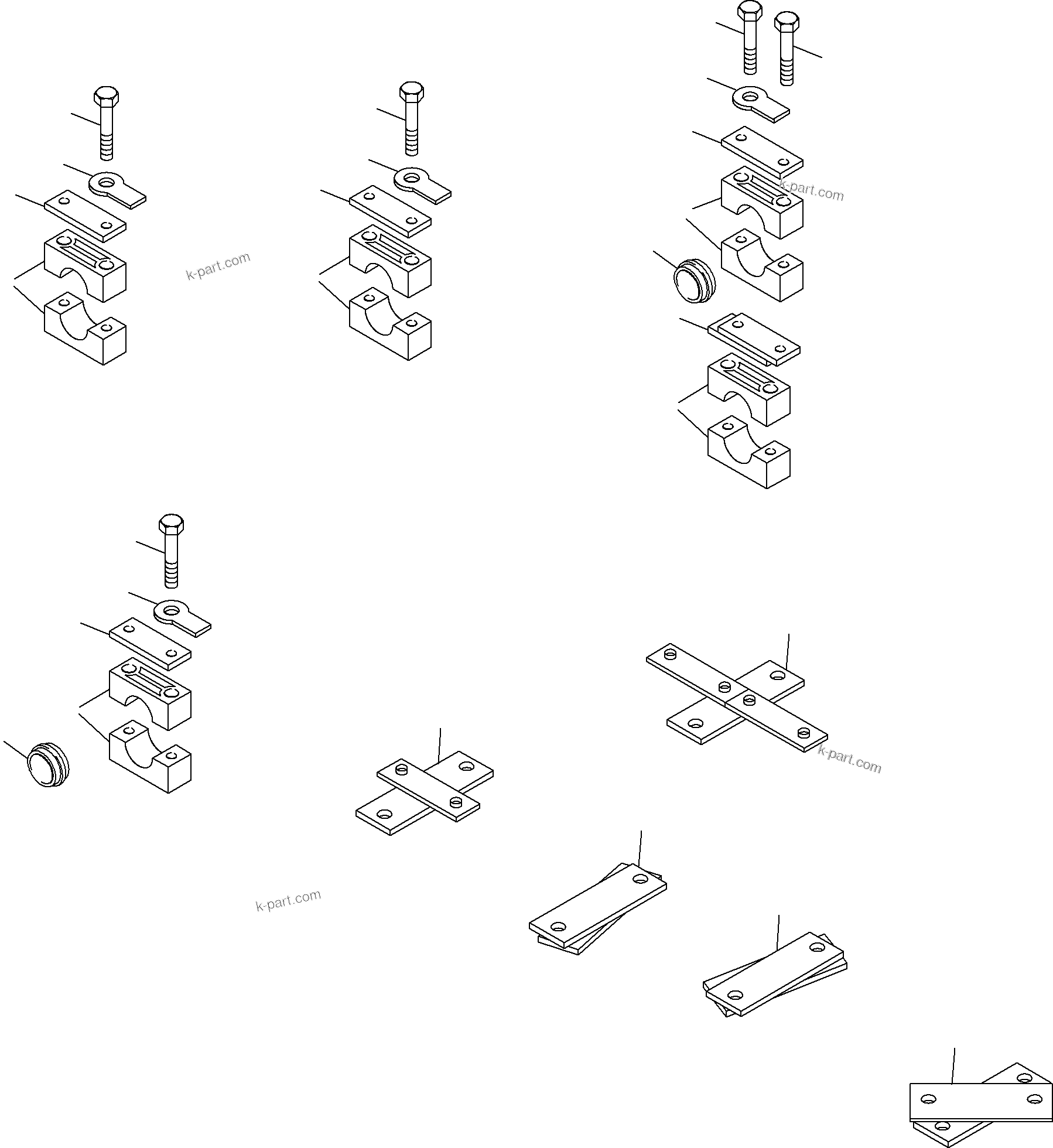 Komatsu parts book diagram for PC3000-6 S/N 06232: RETURN LINES - MANIFOLD (BE)