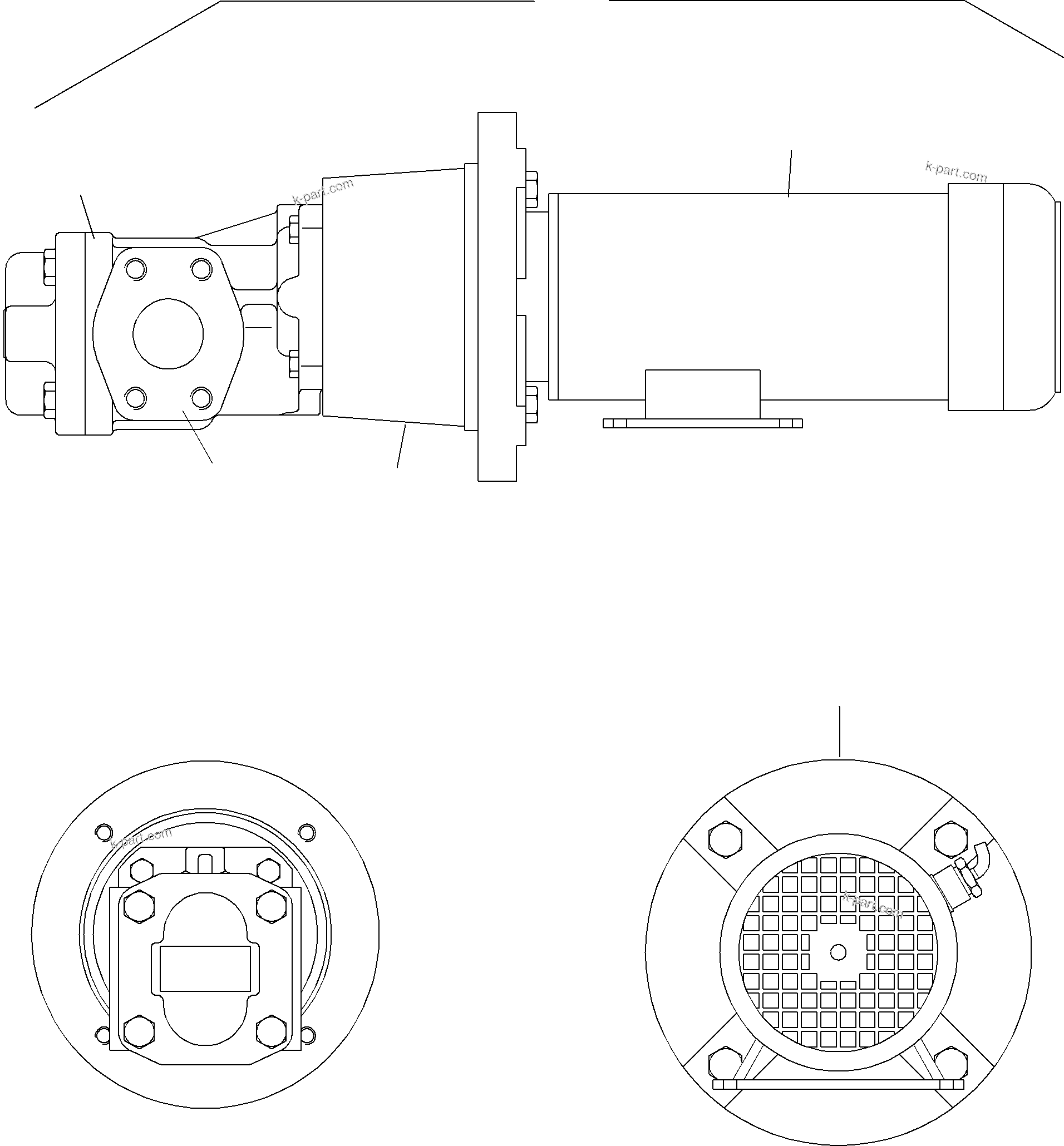 Komatsu parts book diagram for PC3000-6 S/N 06232: GEAR PUMP UNIT