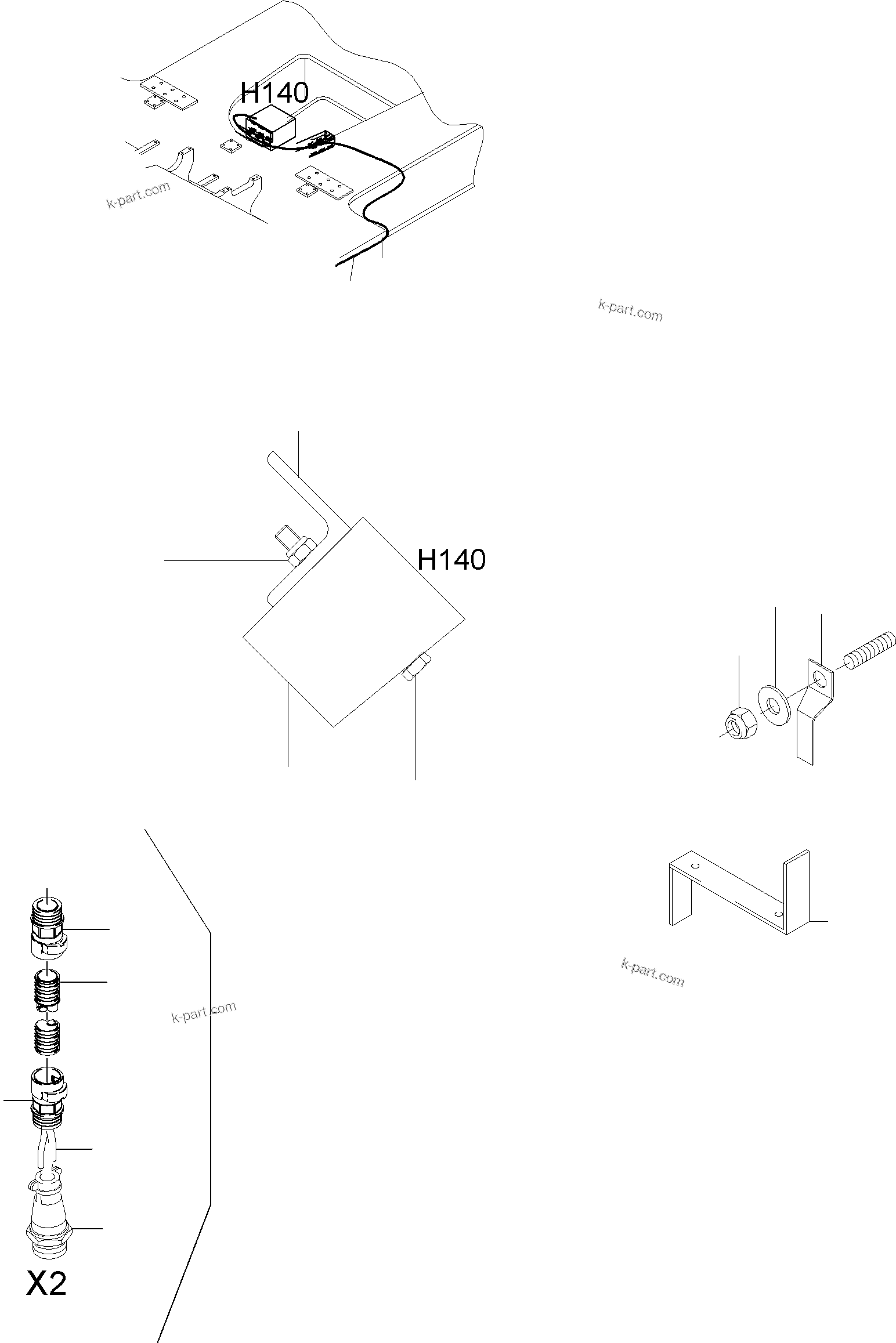Komatsu parts book diagram for PC3000-6 S/N 06232: MOVEMENT SIGNAL ARR.