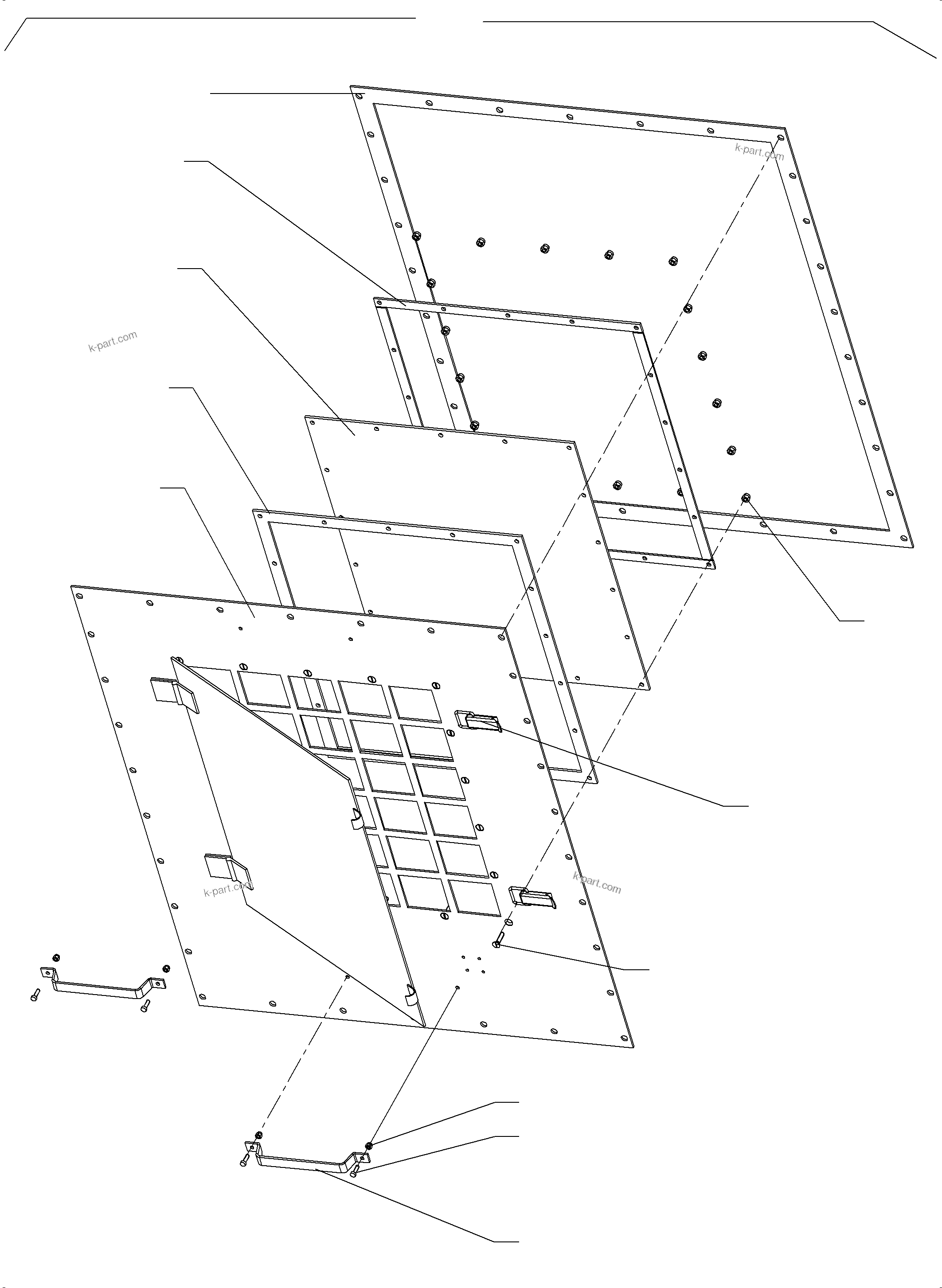 Komatsu parts book diagram for PC3000-6E S/N 06361: HOOD ASSY.