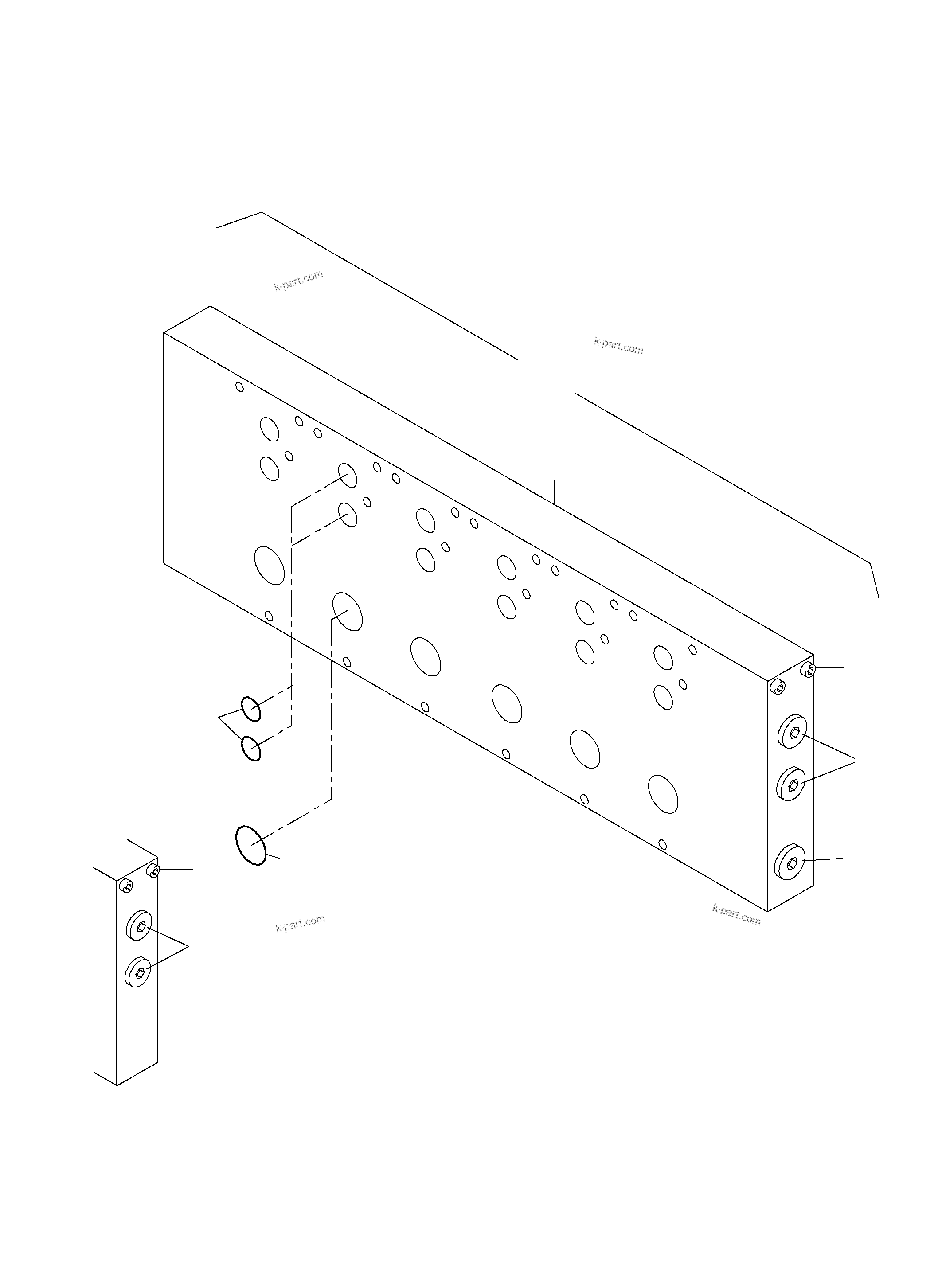 Komatsu parts book diagram for PC3000-6E S/N 06361: BASE PLATE