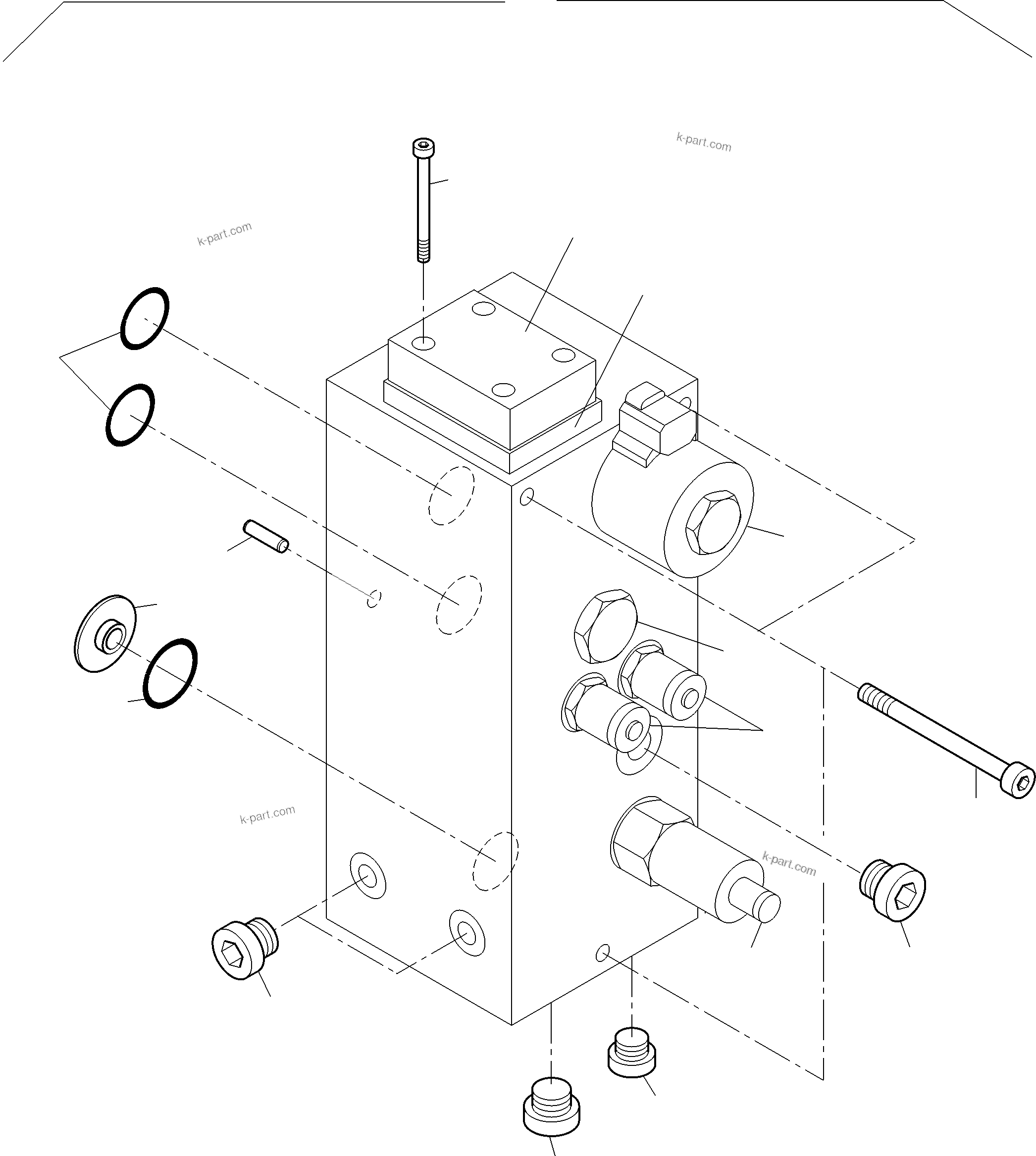 Komatsu parts book diagram for PC3000-6E S/N 06361: VALVE - TRAVELLING GEAR