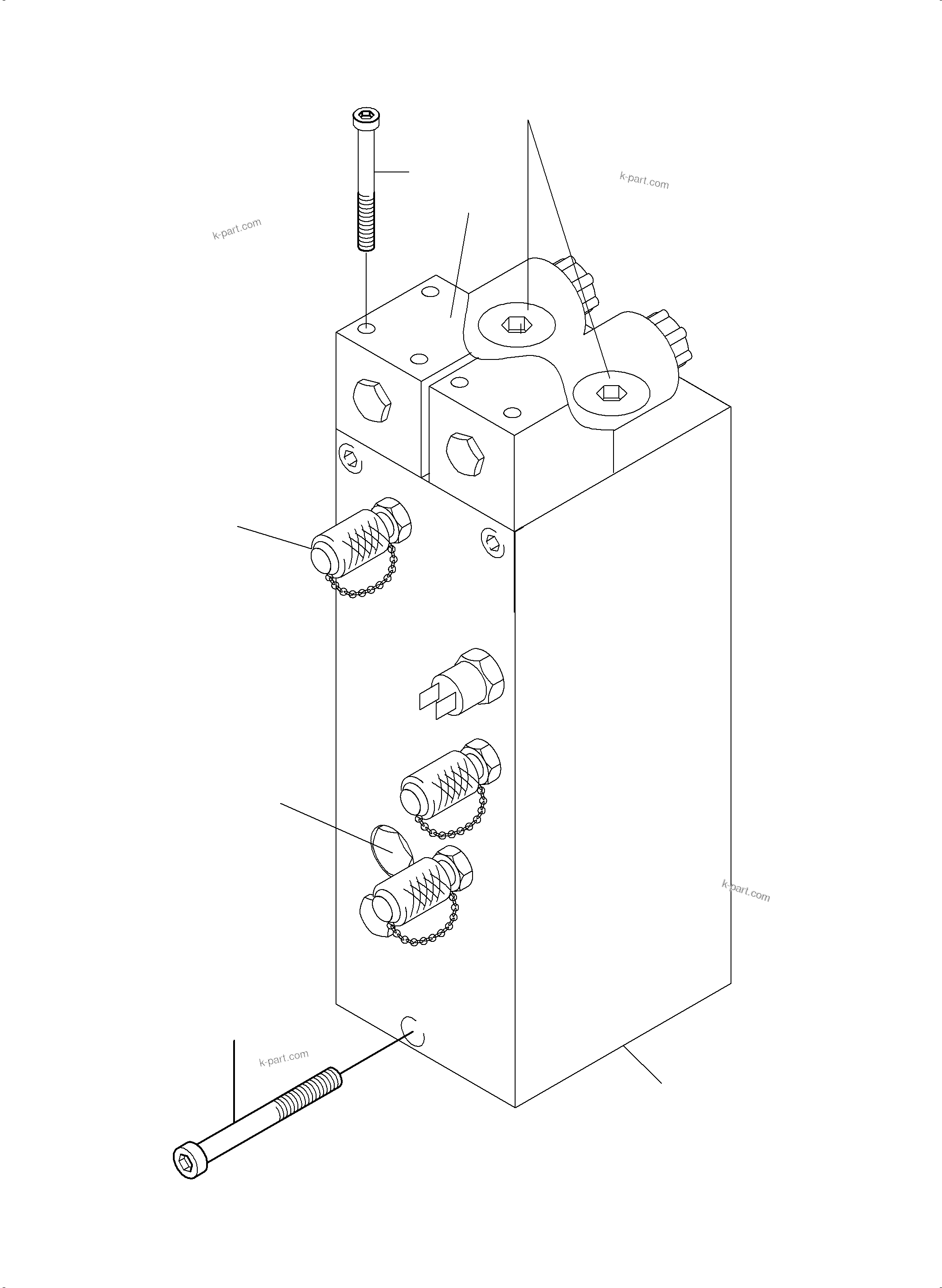Komatsu parts book diagram for PC3000-6 S/N 06369: VALVE - SLEW GEAR