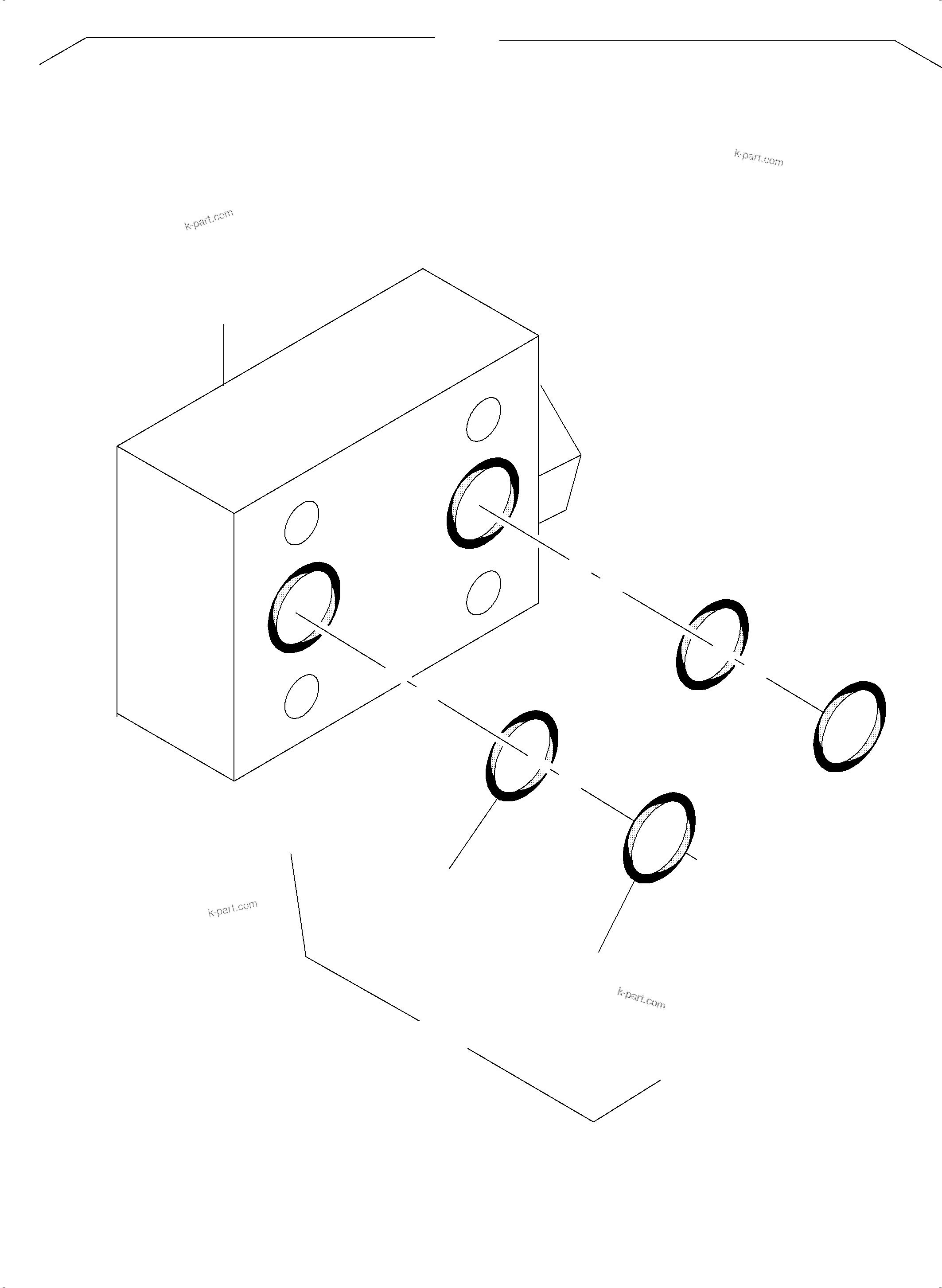 Komatsu parts book diagram for PC3000-6 S/N 06369: ANTICAVITATION VALVE