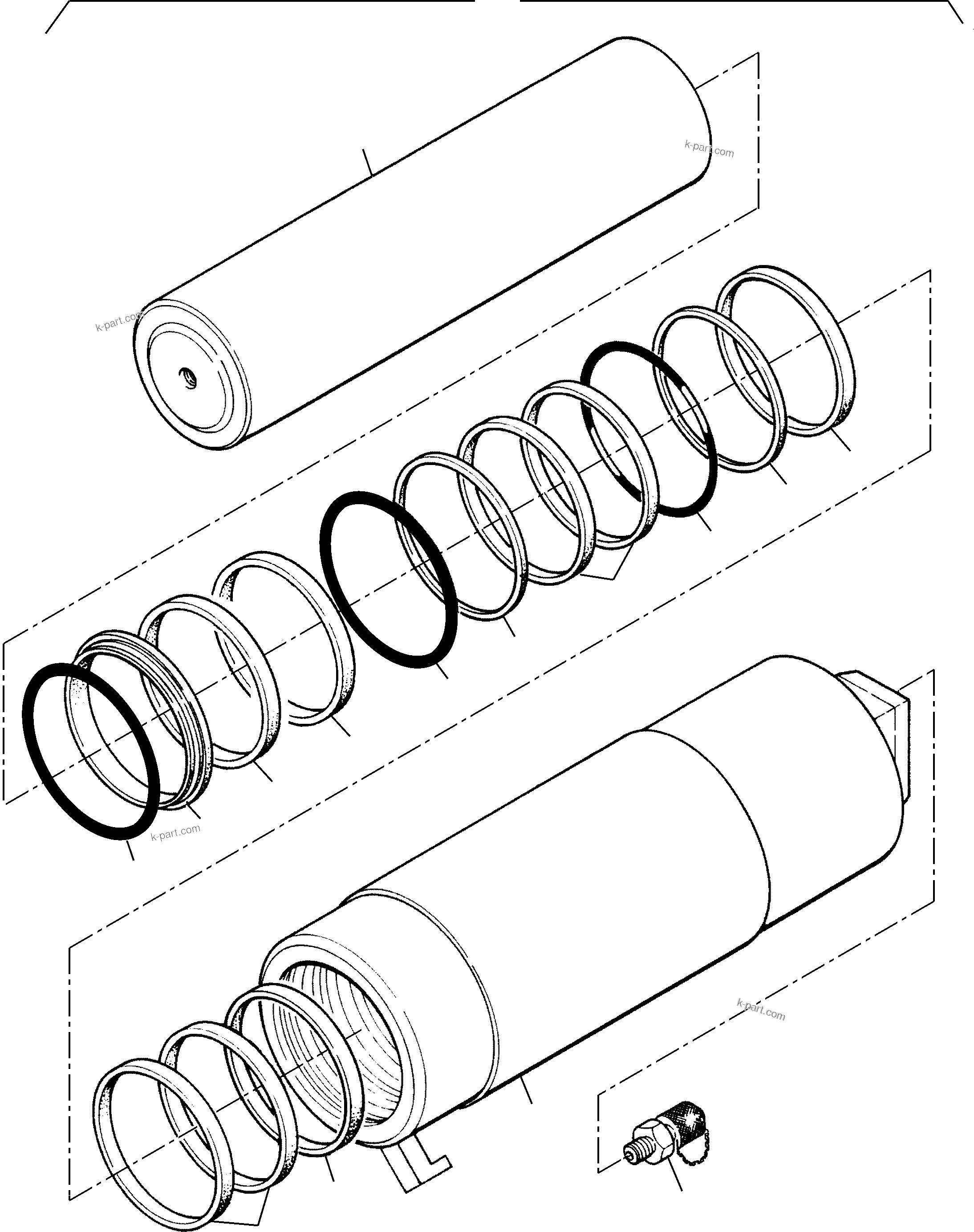 Komatsu parts book diagram for PC3000-6 S/N 06369: HYDRAULIC TENSIONER
