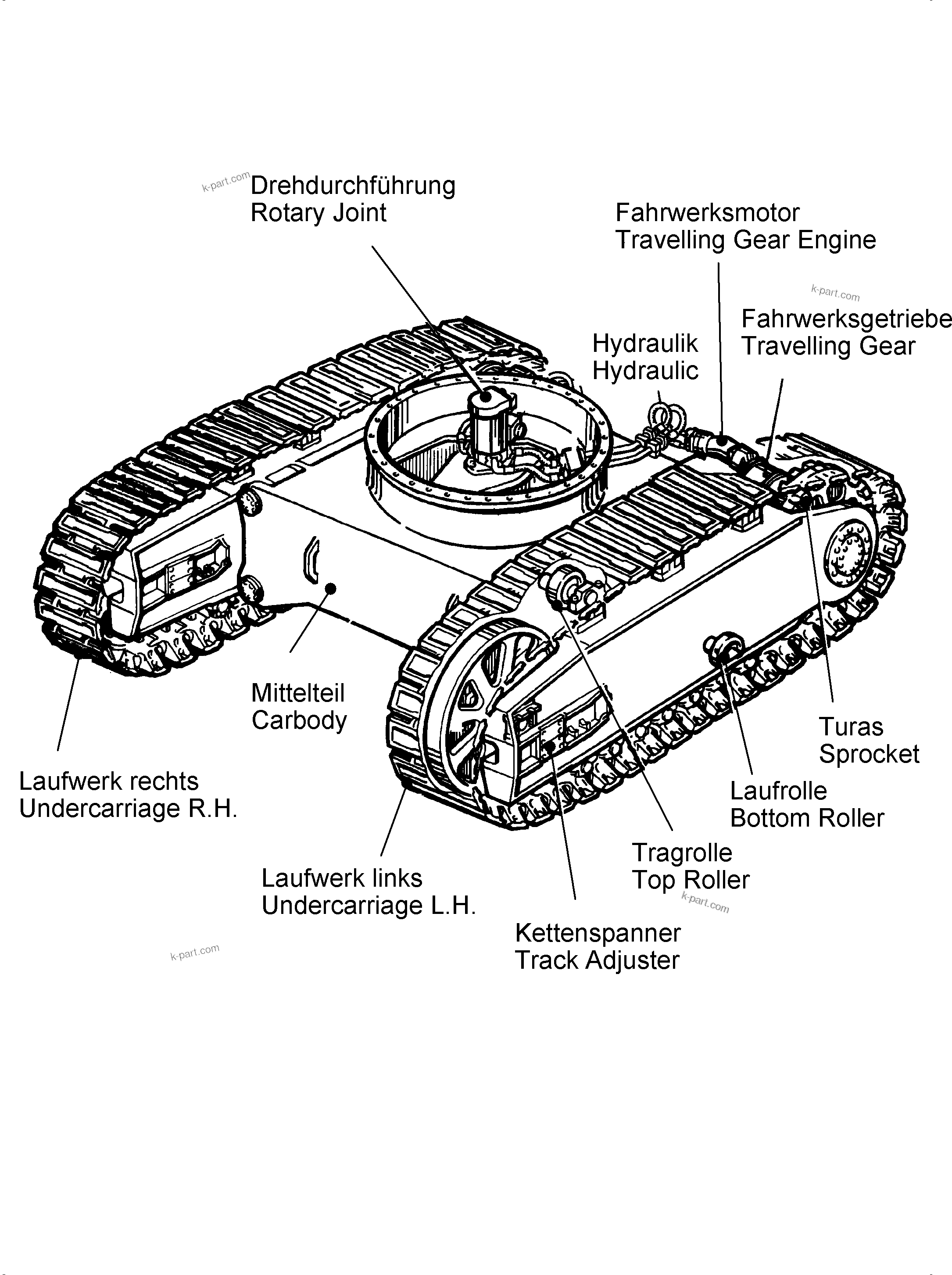 Komatsu parts book diagram for PC3000-6 S/N 06375: 