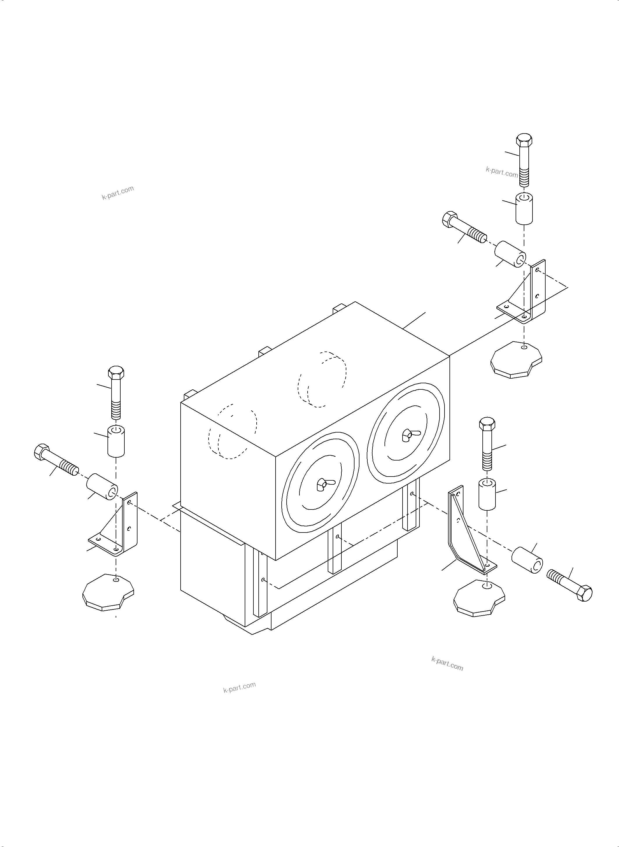 Komatsu parts book diagram for PC3000-6 S/N 06375: AIR CLEANER ARRANGEMENT
