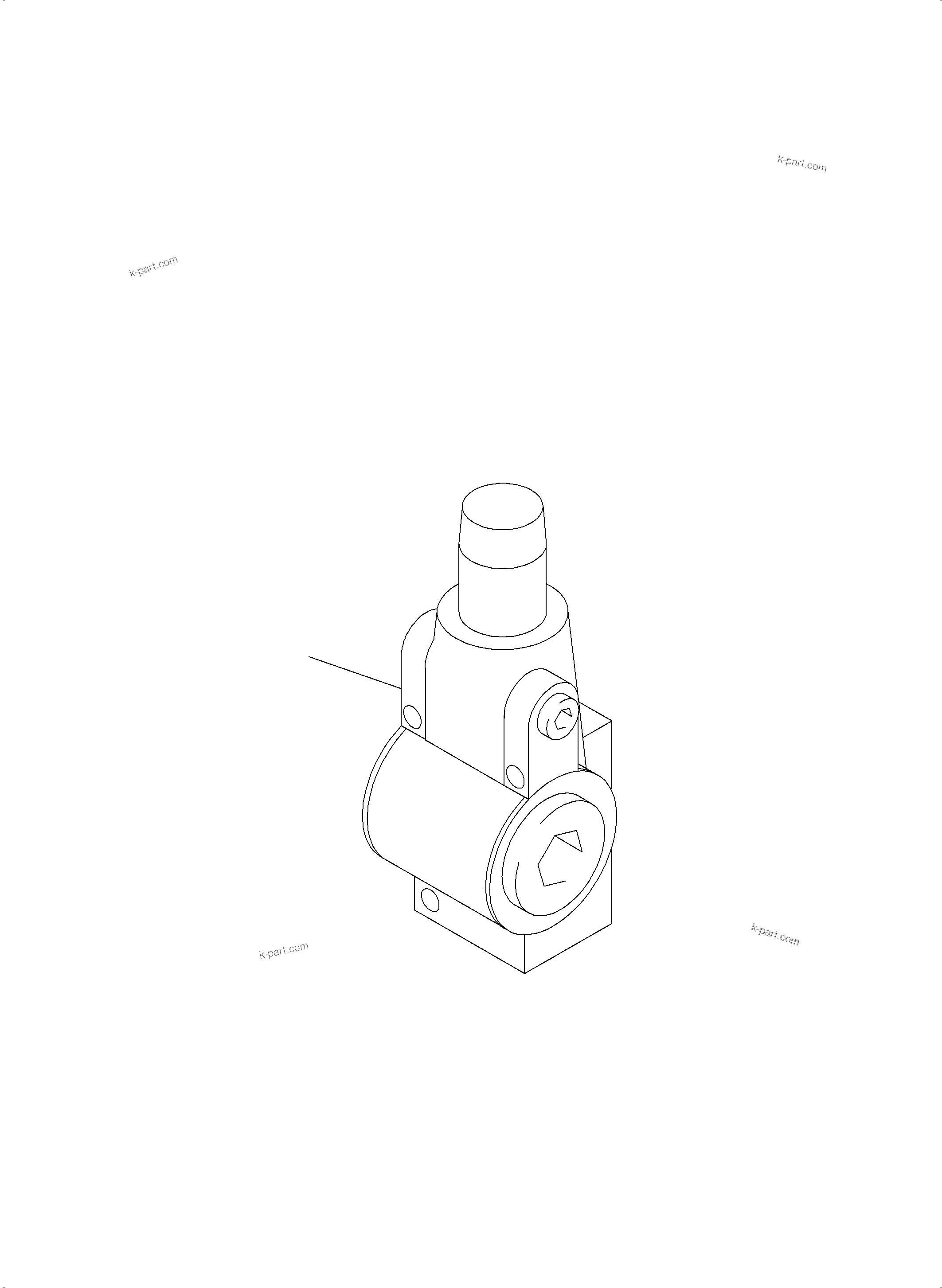 Komatsu parts book diagram for PC3000-6 S/N 06375: PRESSURE RELIEF VALVE