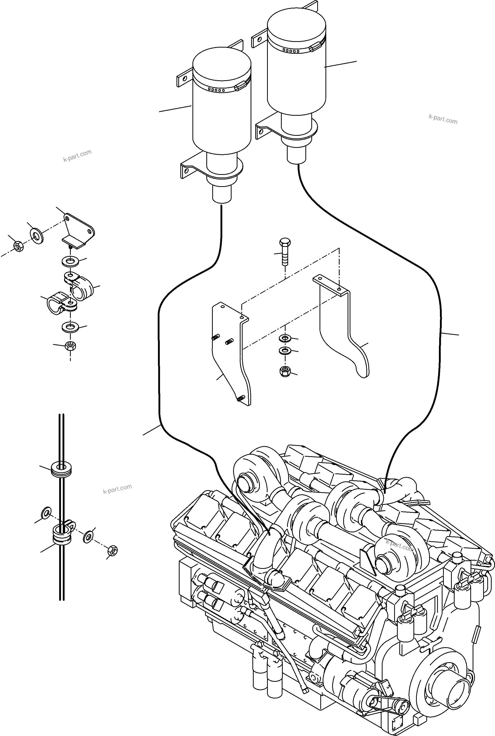 Komatsu parts book diagram for PC3000-6 S/N 06375: COLD-STARTING-SYSTEM