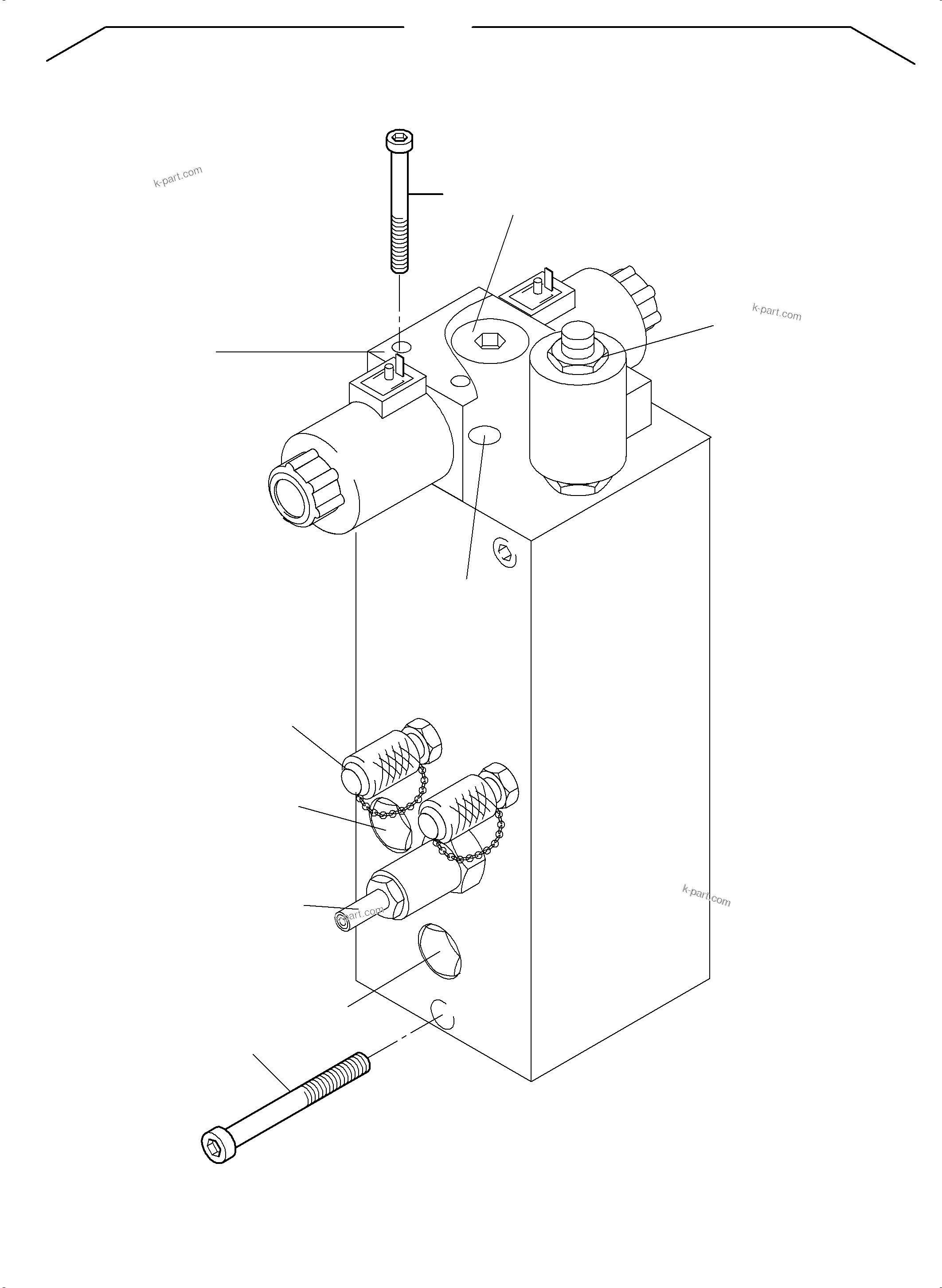 Komatsu parts book diagram for PC3000-6 S/N 06377: VALVE - LADDER 60 BAR
