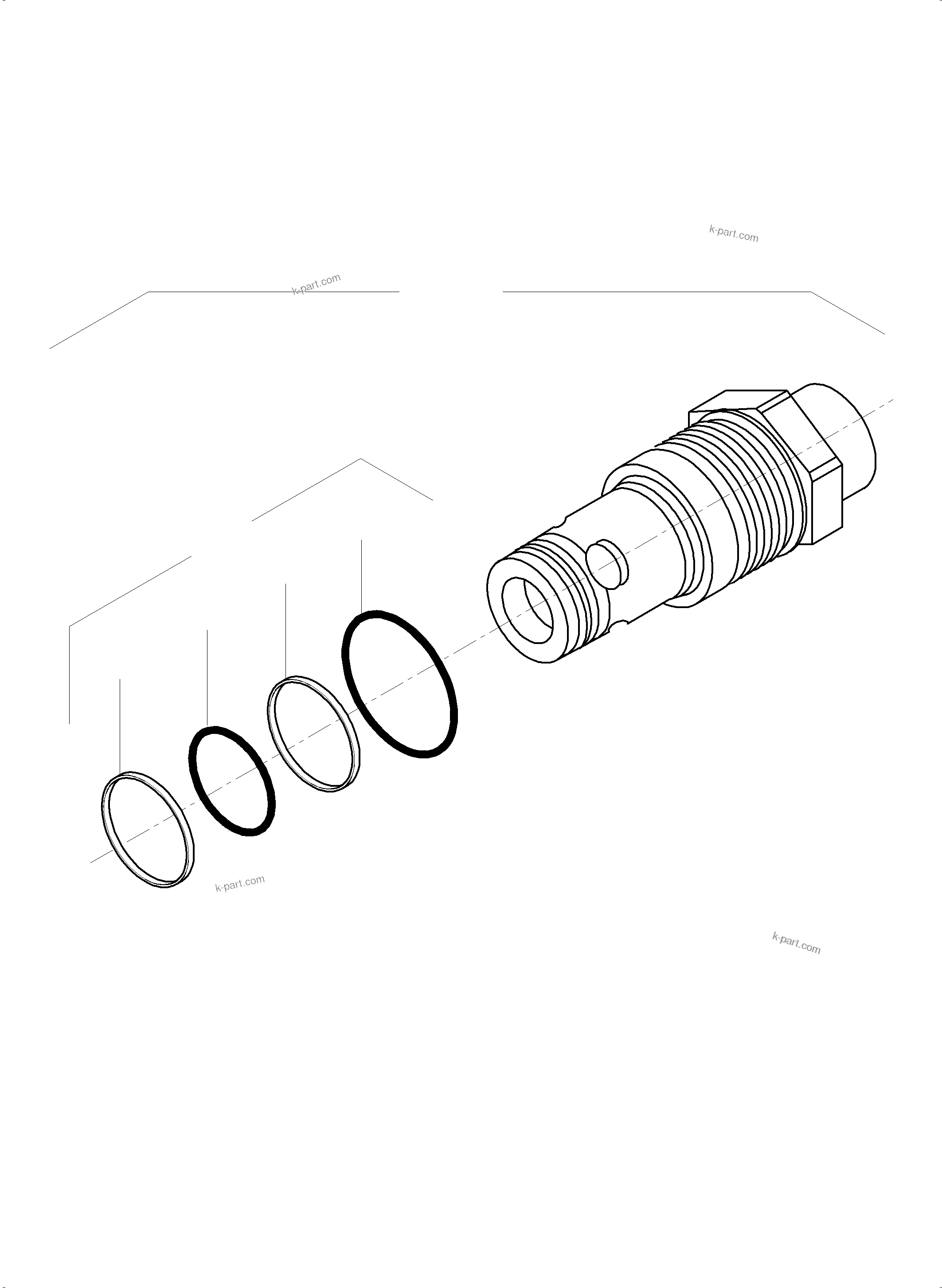 Komatsu parts book diagram for PC3000-6 S/N 06377: PRESSURE RELIEF VALVE